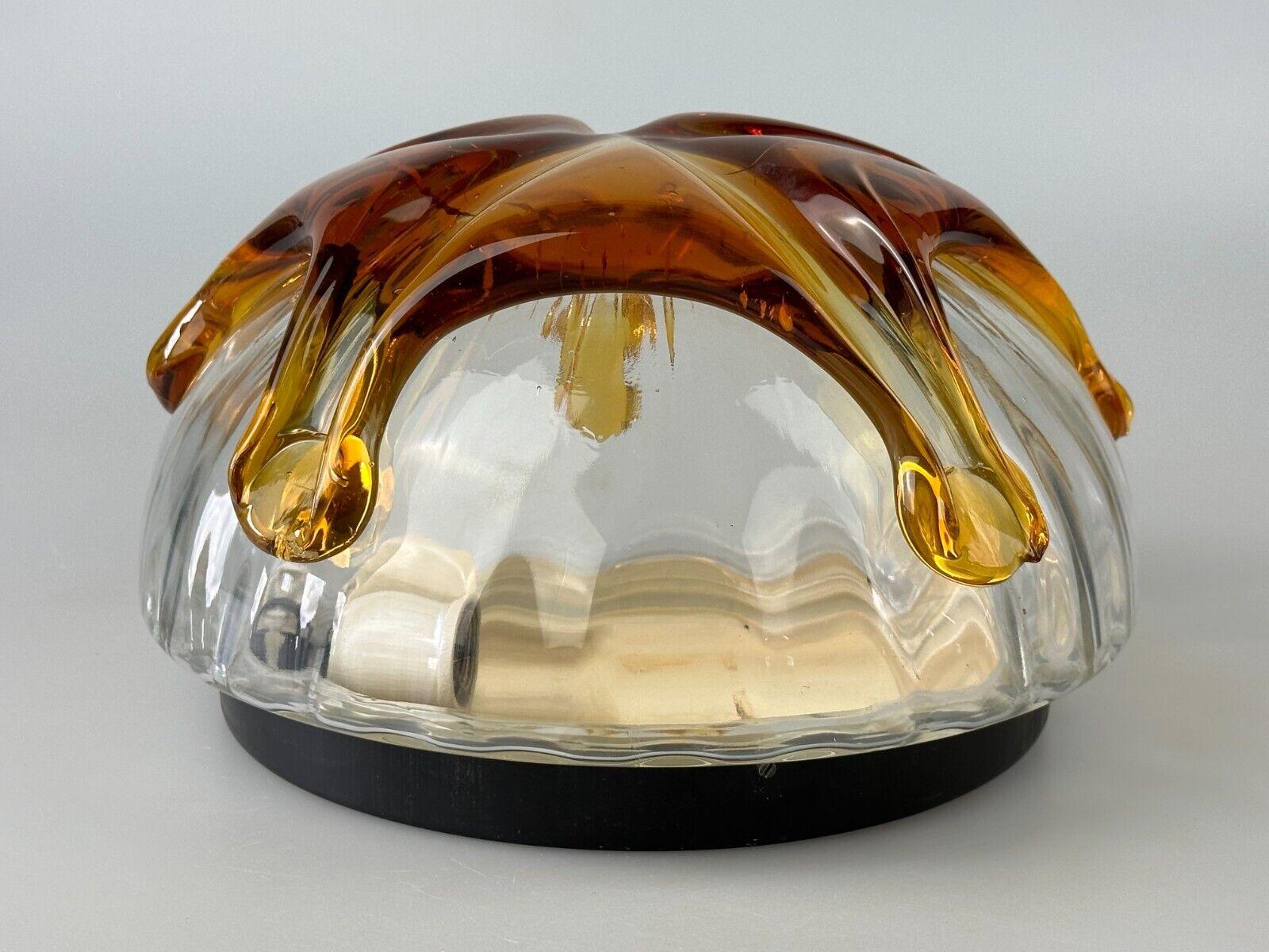60s 70s Brutalist Ceiling Lamp Flush Mount Murano Glass Space Age Design In Good Condition For Sale In Neuenkirchen, NI