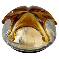 60s 70s Brutalist Ceiling Lamp Flush Mount Murano Glass Space Age Design