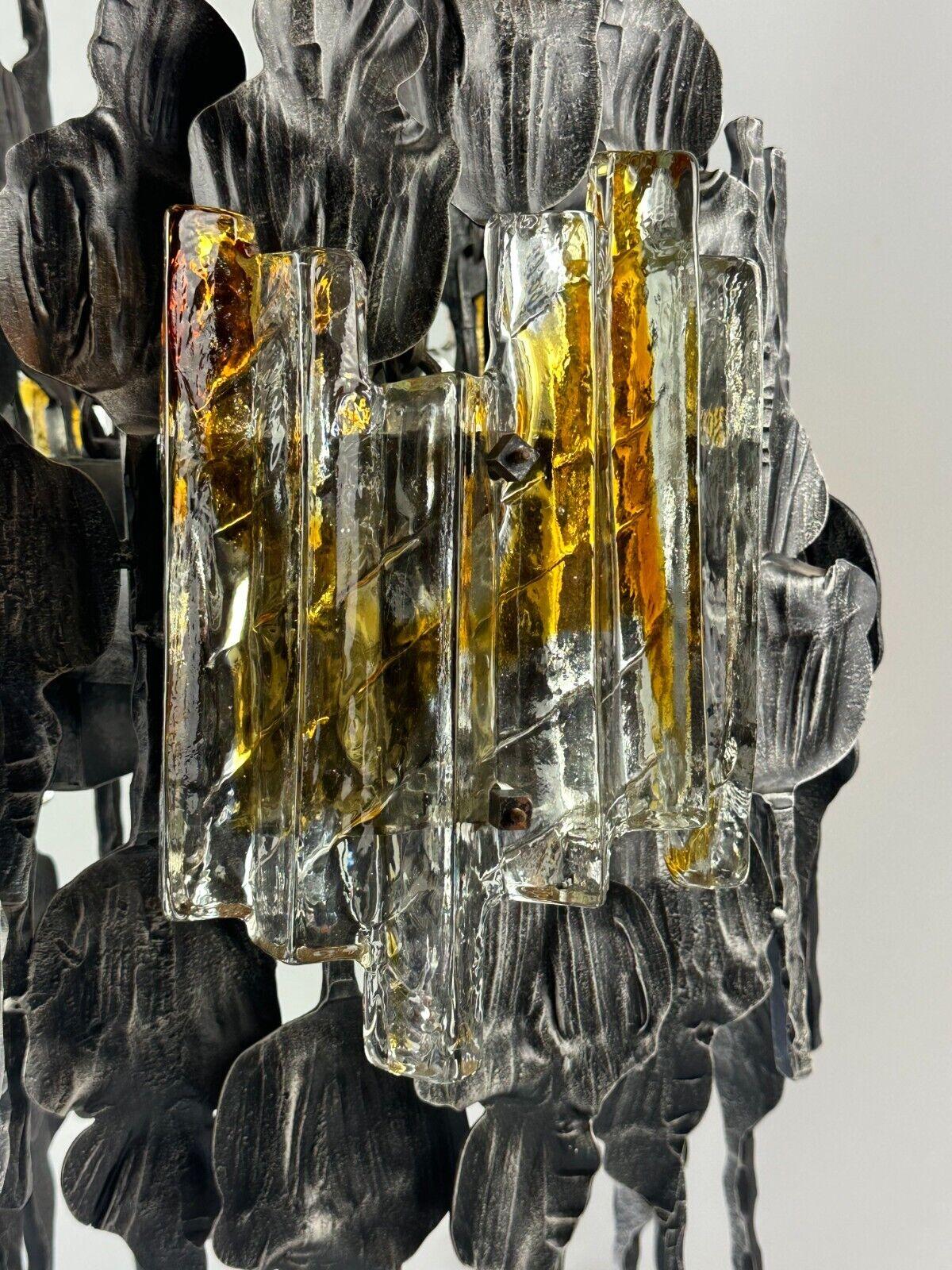 60s 70s brutalist chandelier ceiling lamp Tom Ahlström & Hans Ehrlich For Sale 13