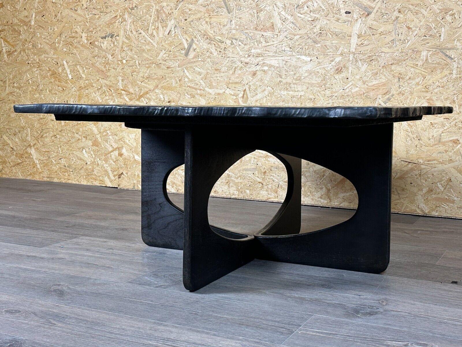 60s 70s Brutalist Coffee Table Side Table Slate Top Design For Sale 6
