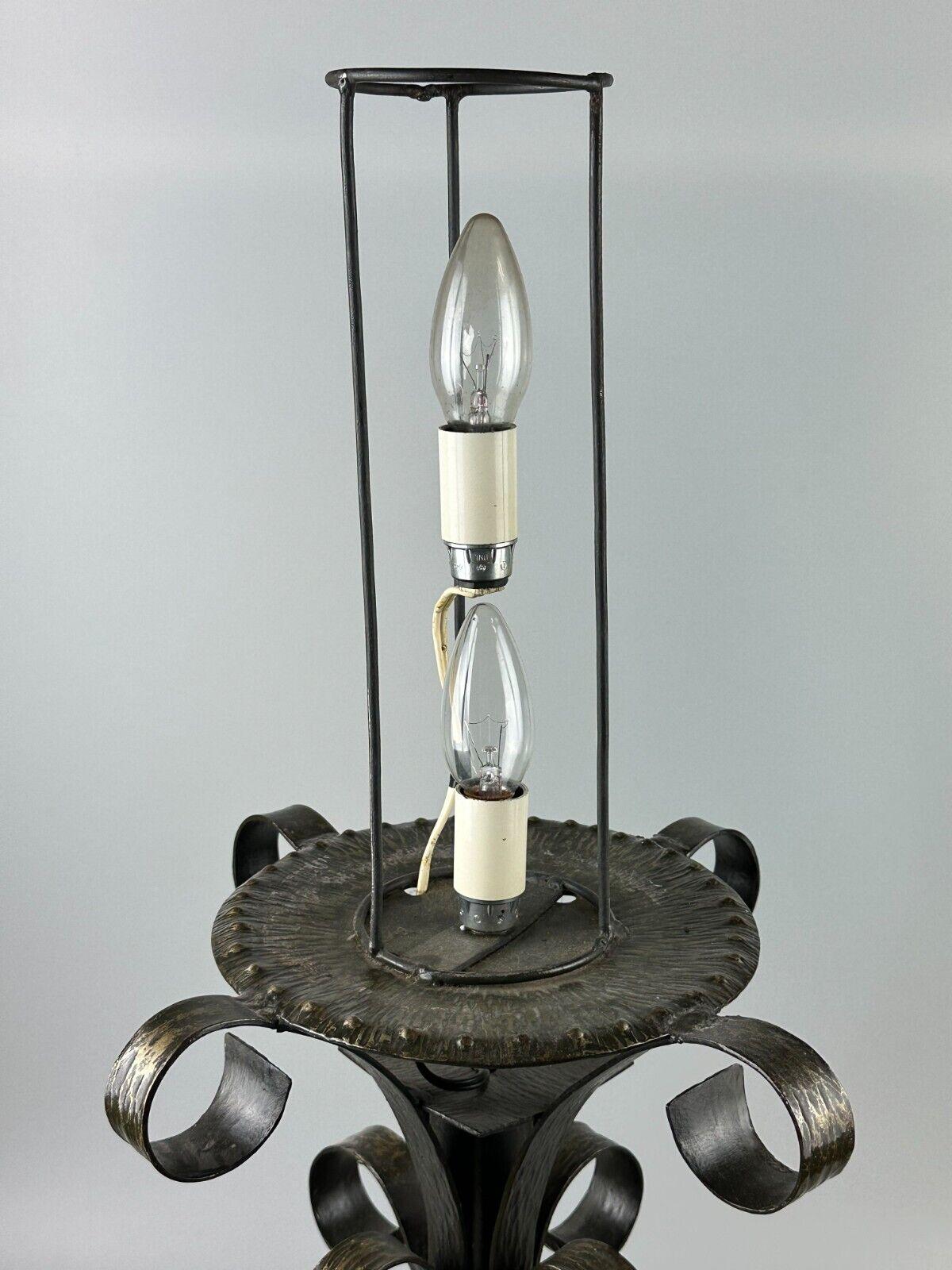 60's 70's Brutalist Floor Lamp Iron & Glass Floor Lamp Mid Century For Sale 12