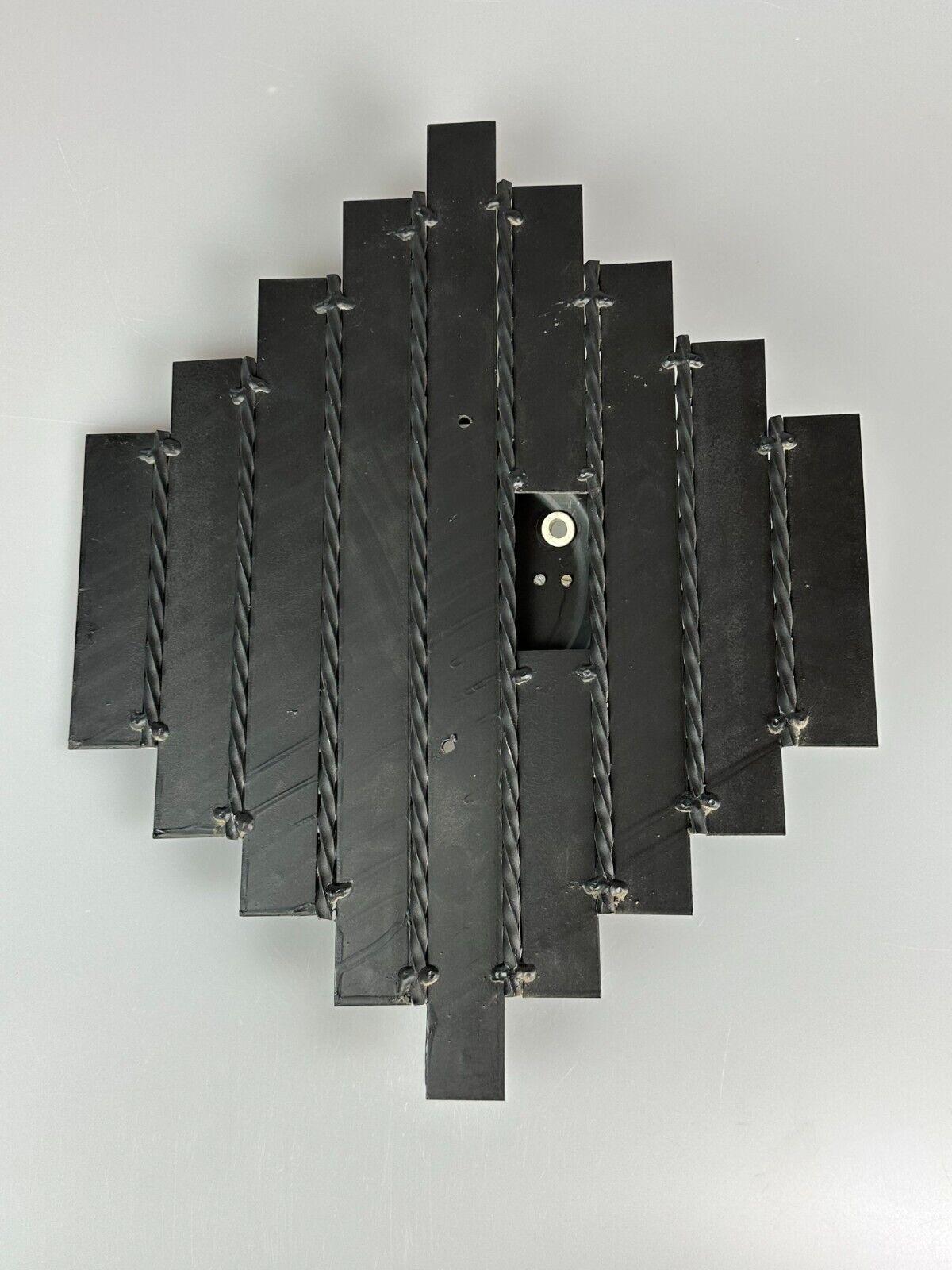 60's 70's Brutalist Wall Lamp Iron & Glass Wall Sconce For Sale 13