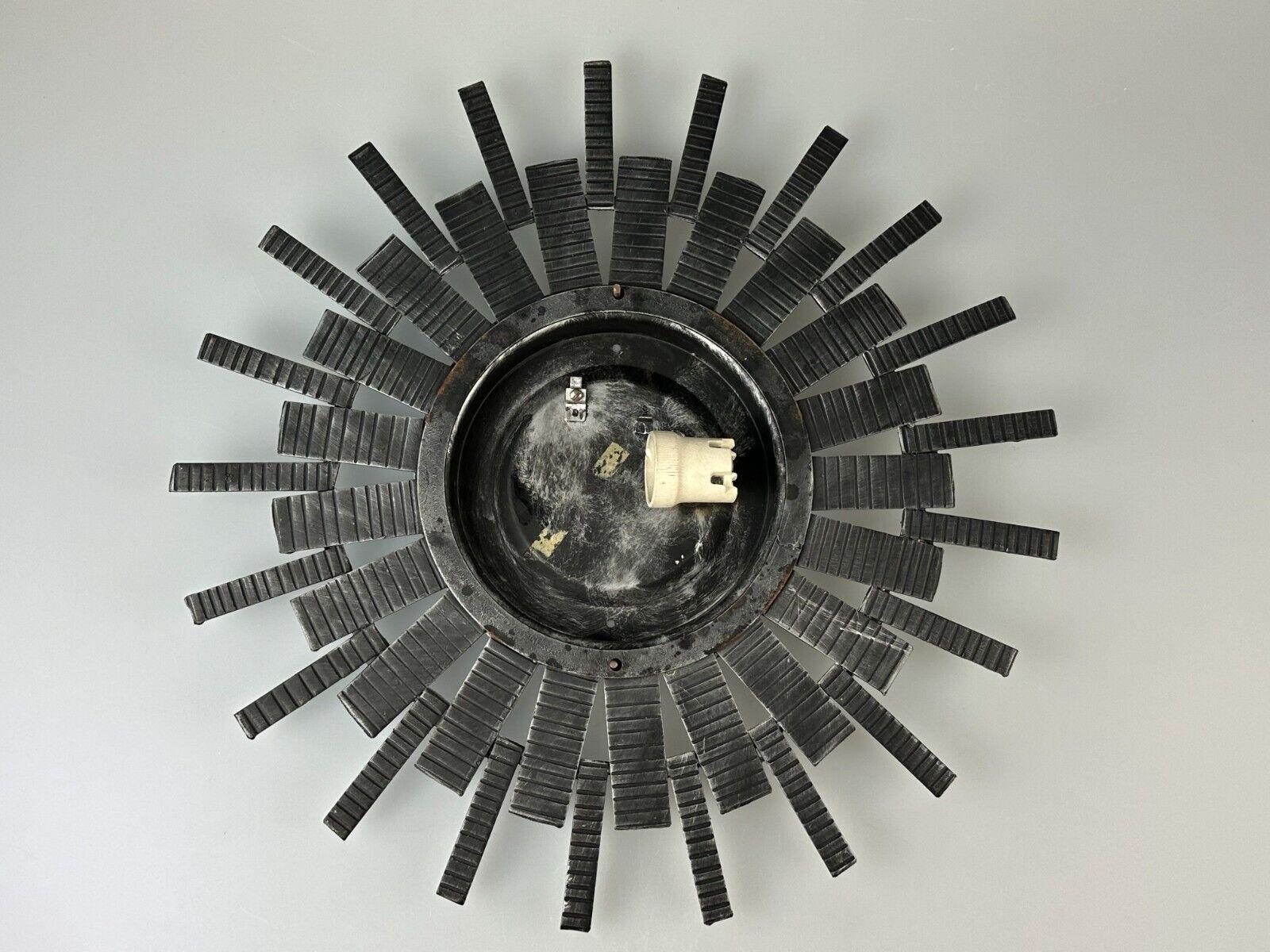 60s 70s Brutalist Wall Lamp Iron Glass Wall Sconce Space Age Design For Sale 15