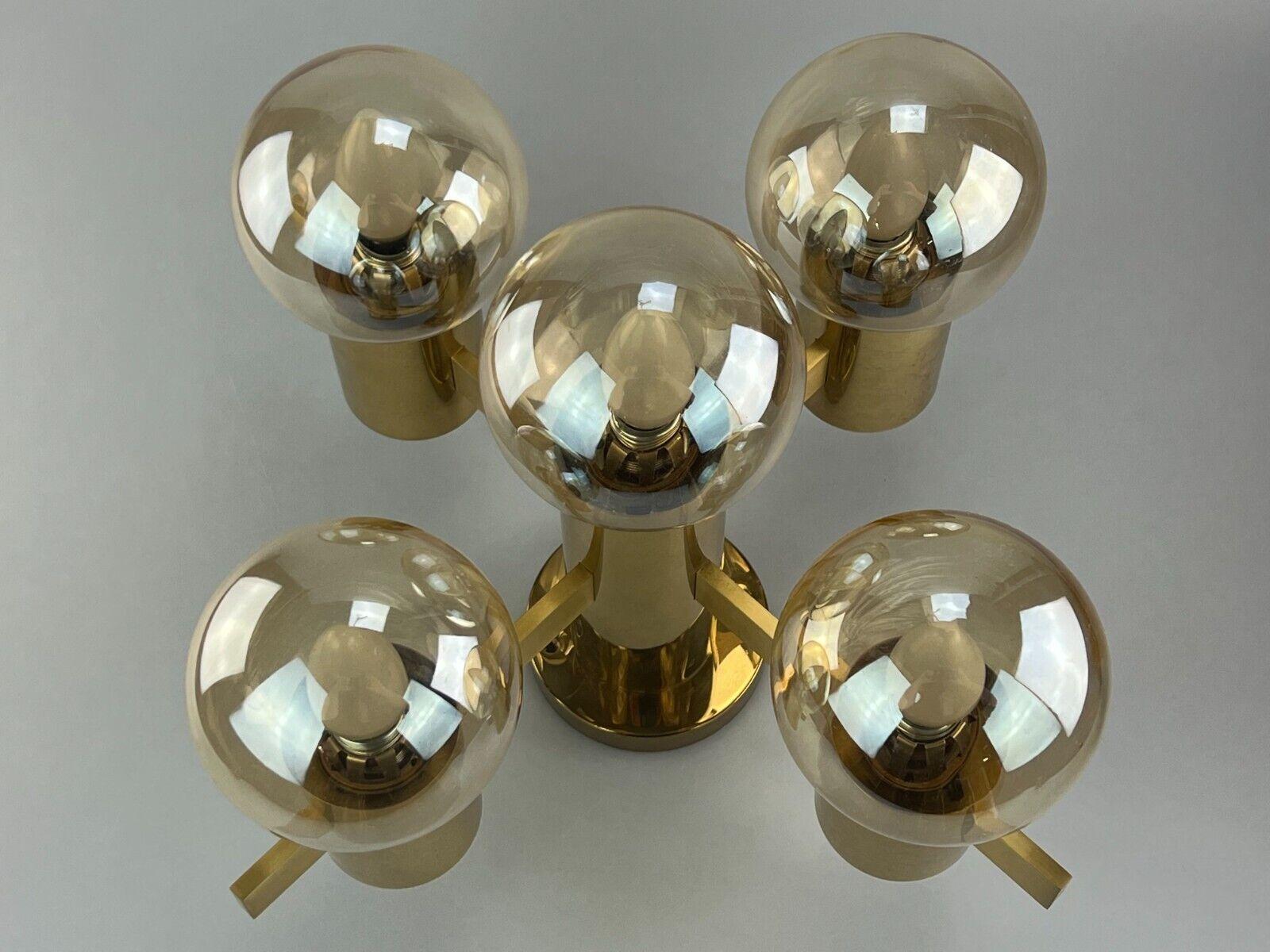 60s 70s Ceiling Lamp Chandelier Gaetano Sciolari for Sciolari Brass 2