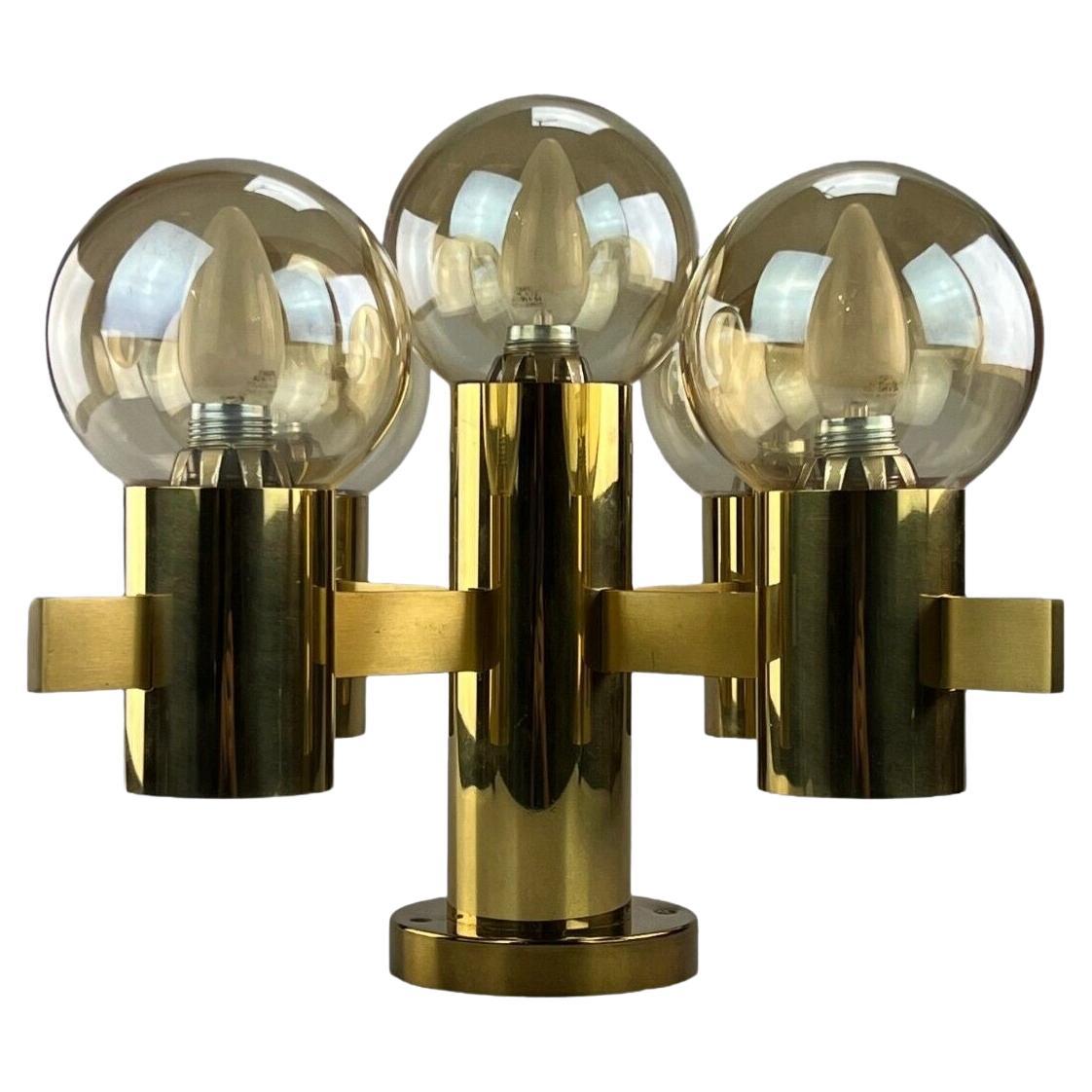 60s 70s Ceiling Lamp Chandelier Gaetano Sciolari for Sciolari Brass