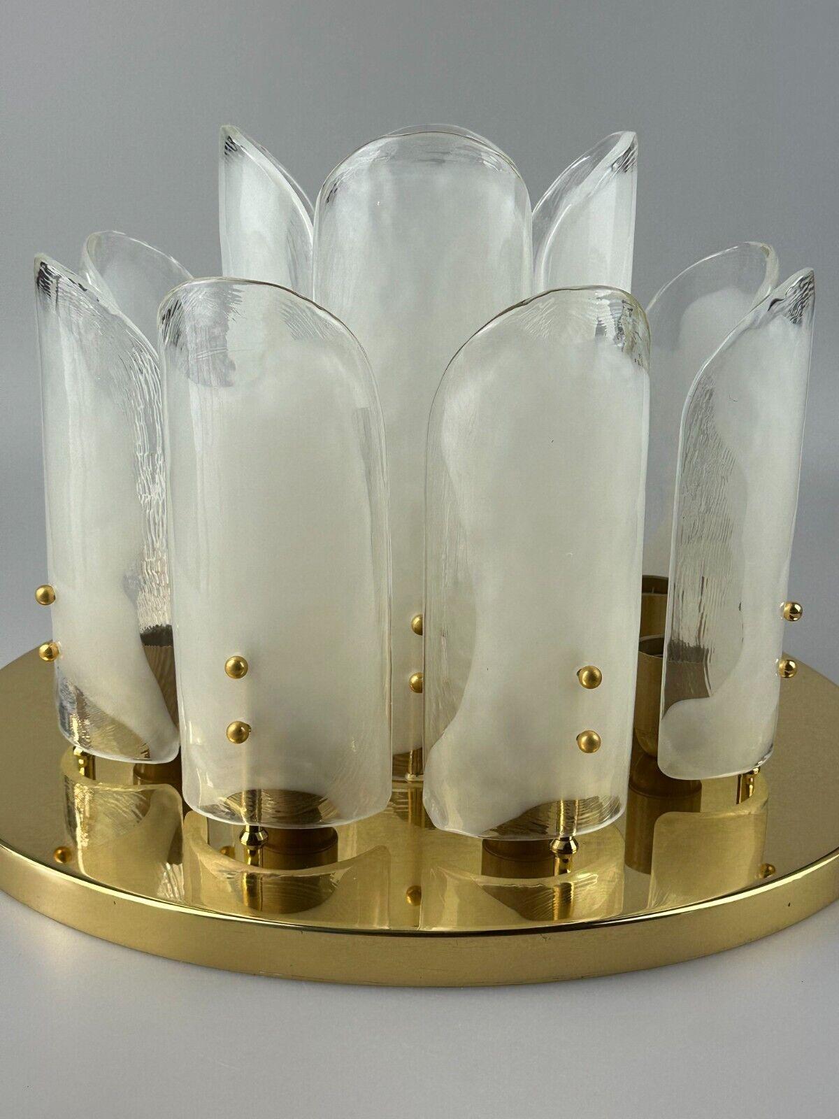 60s 70s ceiling lamp chandelier J.T. Kalmar Franken Austria ice glass For Sale 3