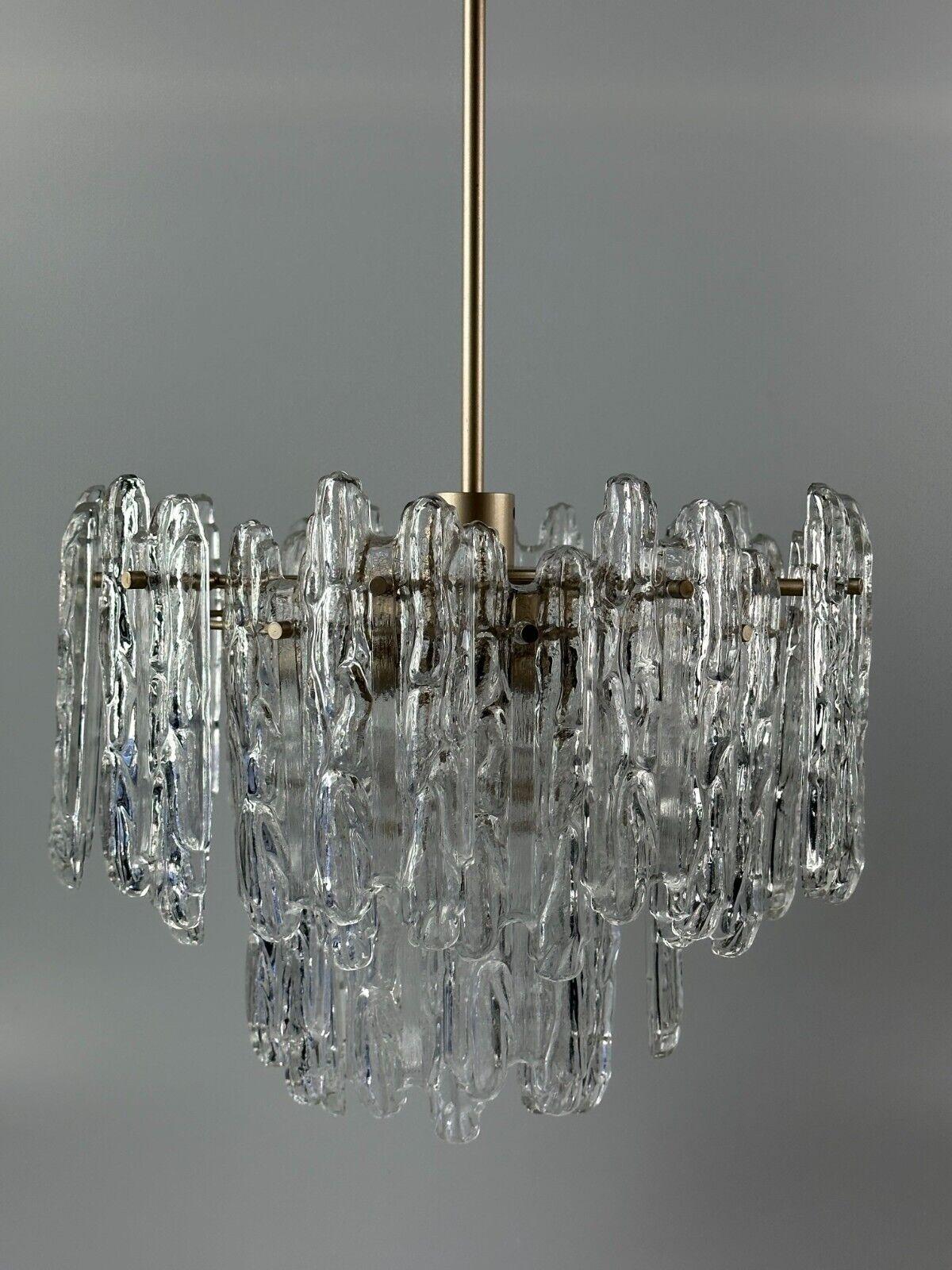 60s 70s ceiling lamp chandelier Kinkeldey Germany Space Age glass design For Sale 5