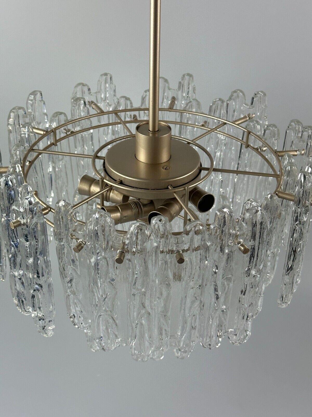 60s 70s ceiling lamp chandelier Kinkeldey Germany Space Age glass design For Sale 6