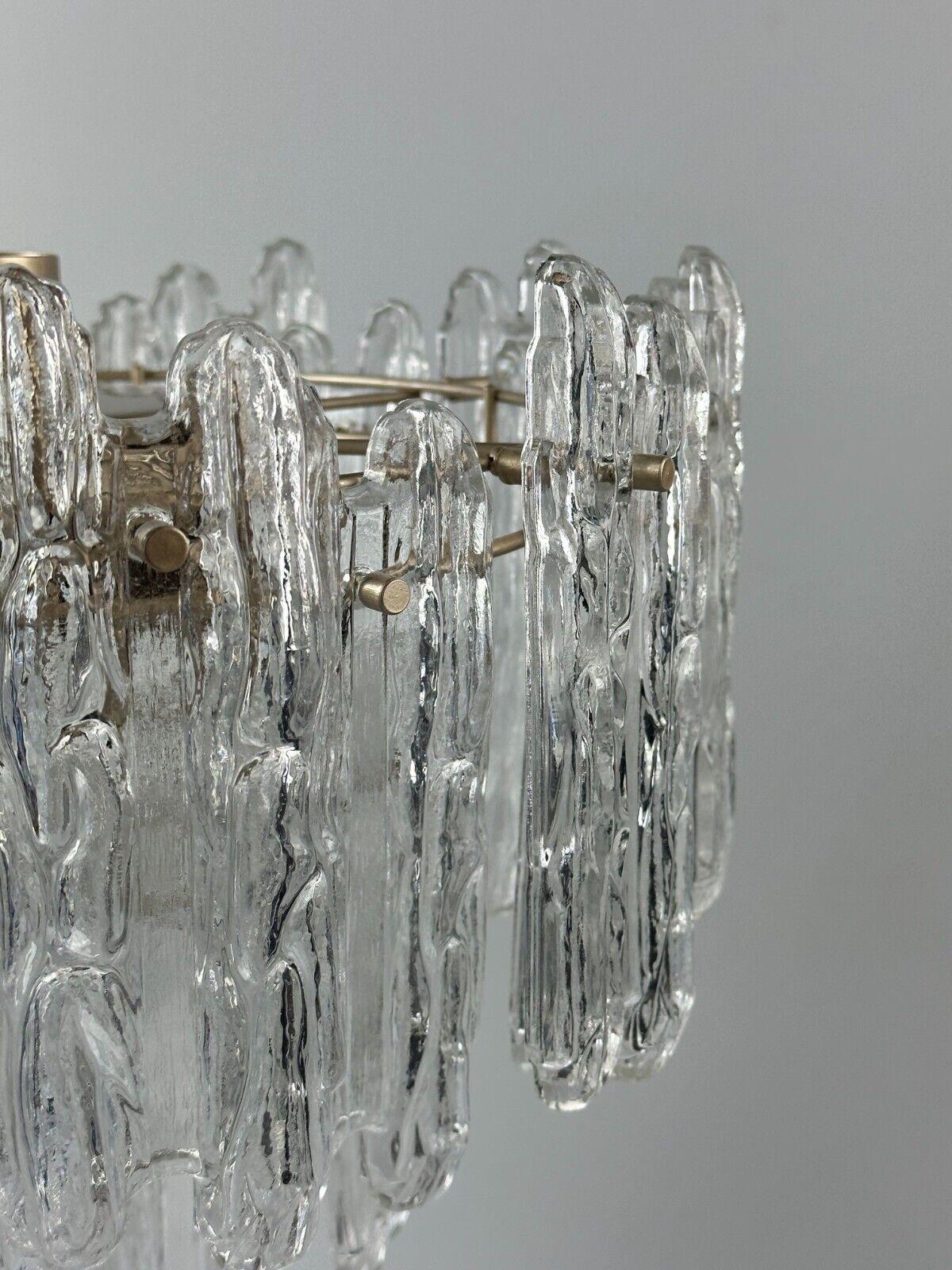 60s 70s ceiling lamp chandelier Kinkeldey Germany Space Age glass design For Sale 8