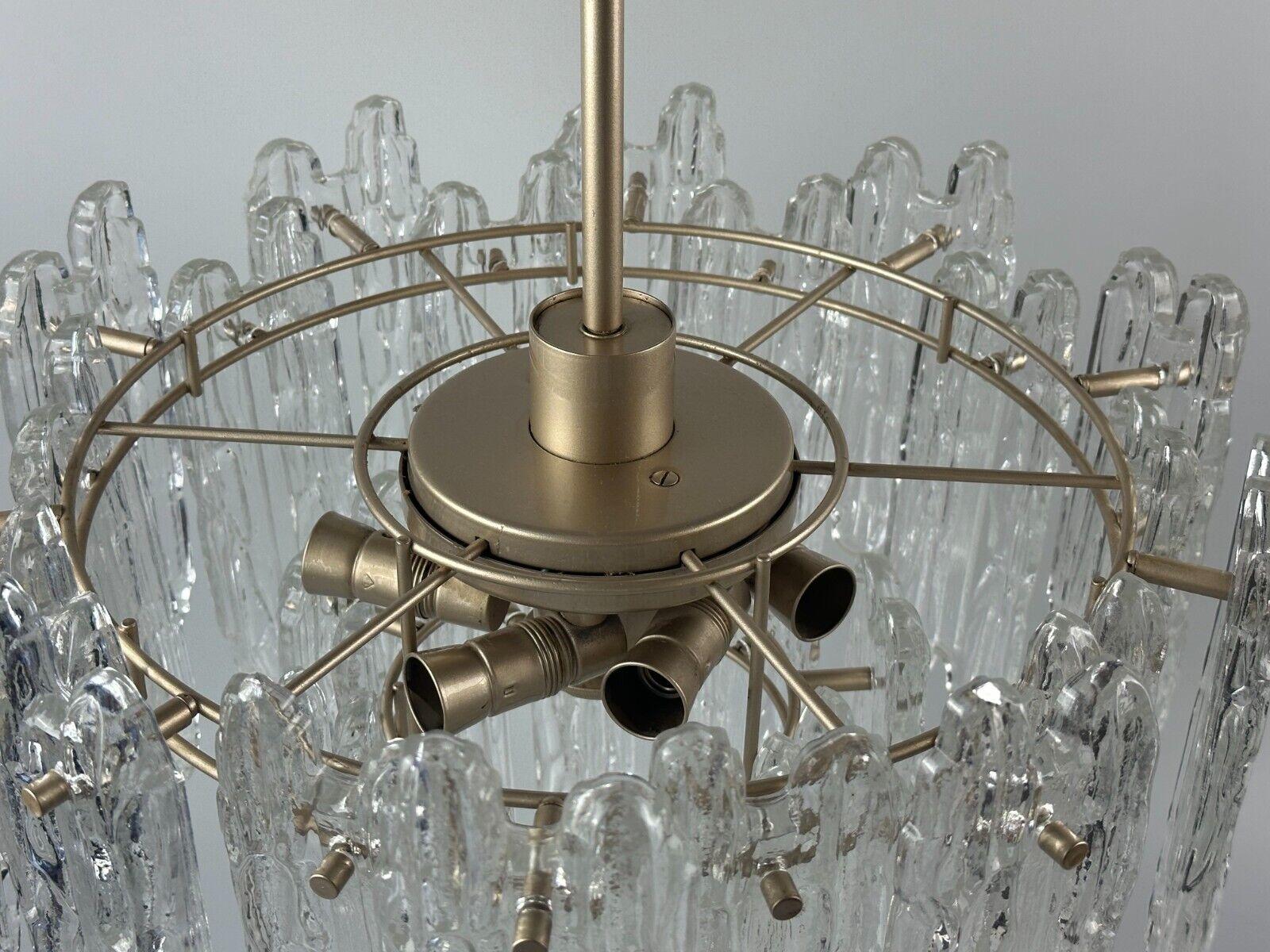 60s 70s ceiling lamp chandelier Kinkeldey Germany Space Age glass design For Sale 9