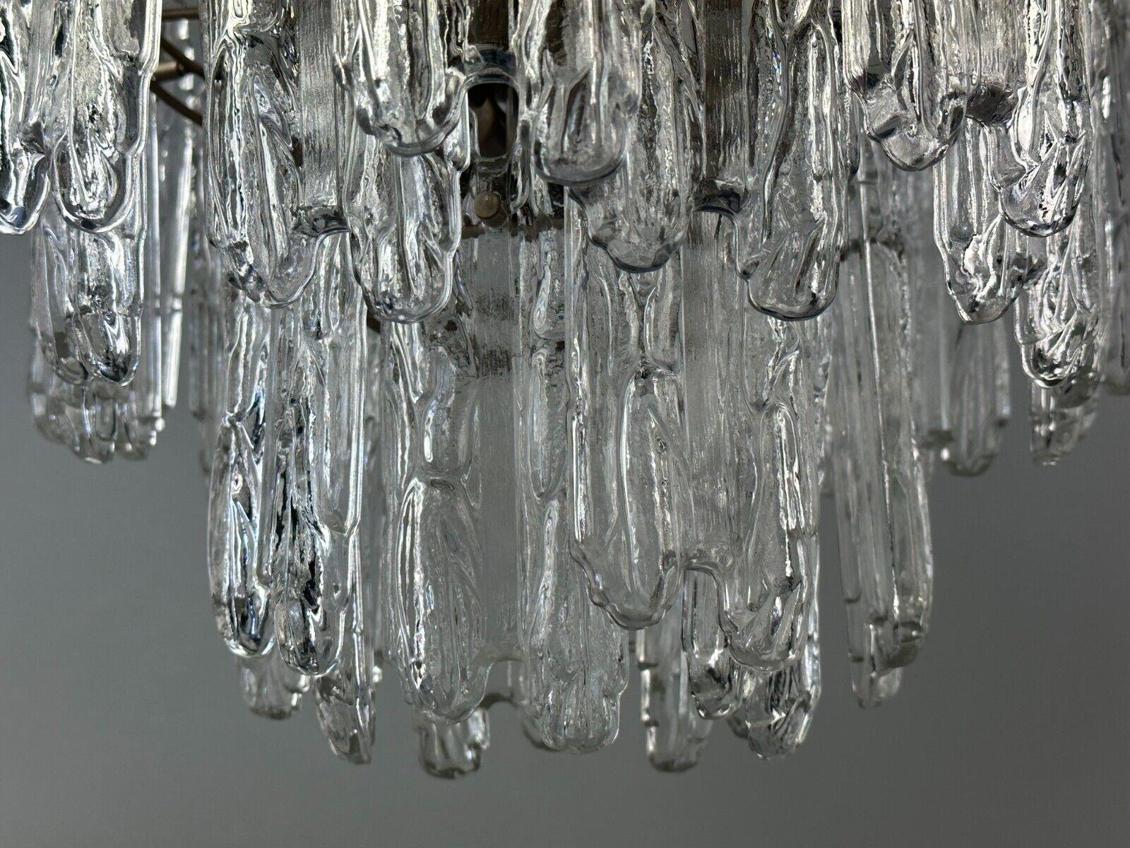 60s 70s ceiling lamp chandelier Kinkeldey Germany Space Age glass design For Sale 10
