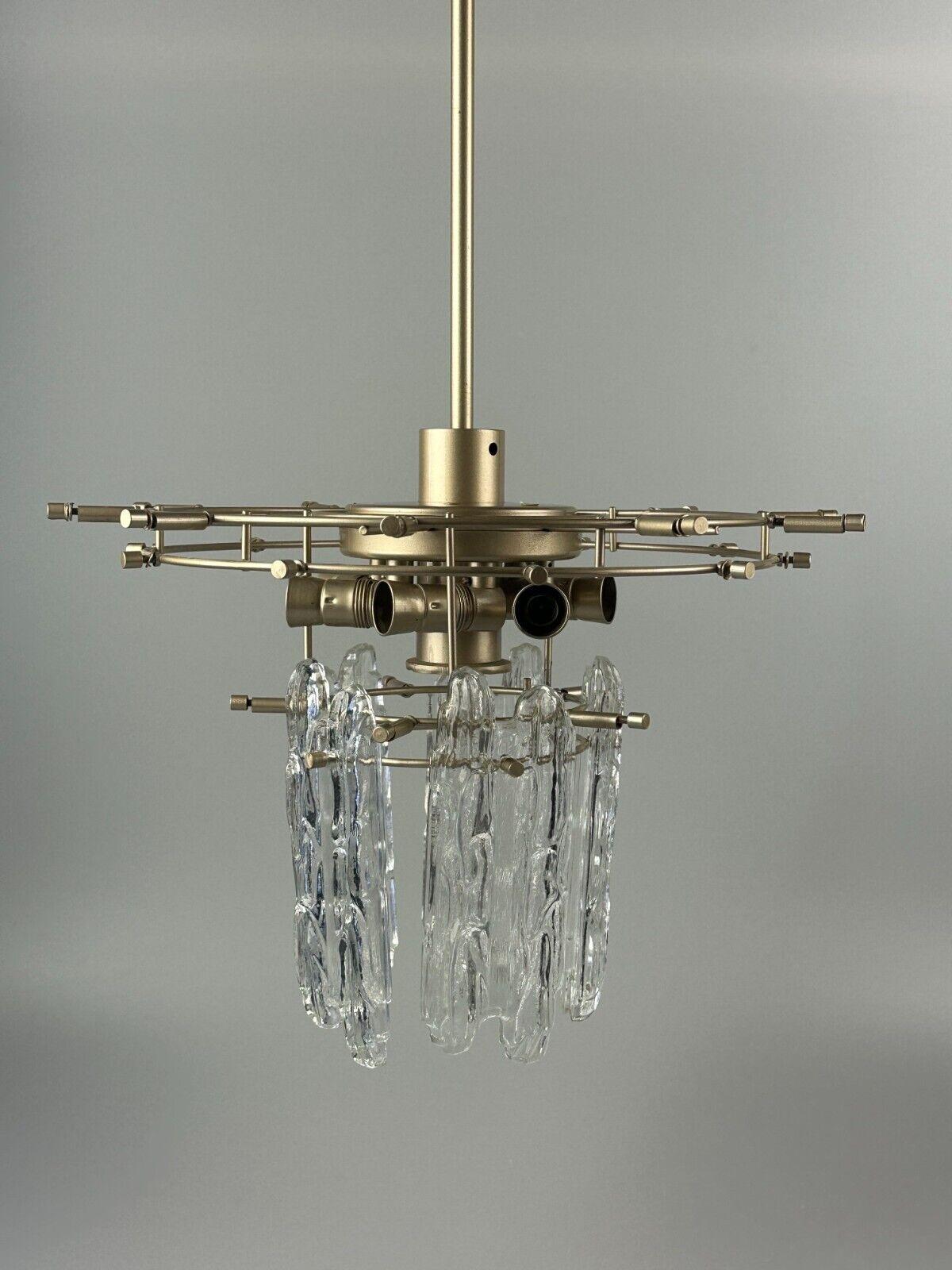60s 70s ceiling lamp chandelier Kinkeldey Germany Space Age glass design For Sale 11