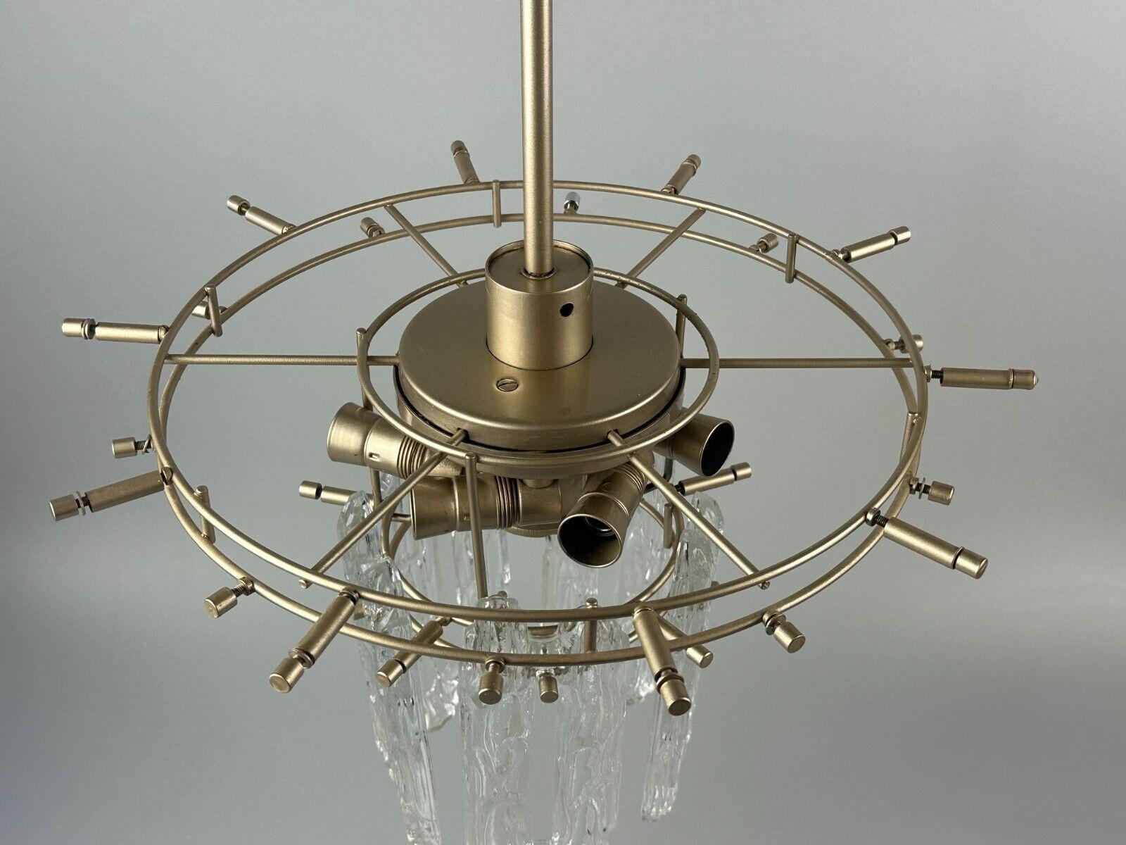 60s 70s ceiling lamp chandelier Kinkeldey Germany Space Age glass design For Sale 12