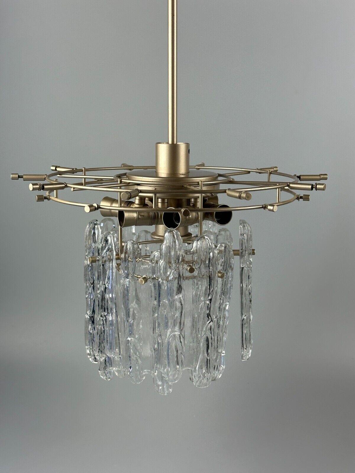 60s 70s ceiling lamp chandelier Kinkeldey Germany Space Age glass design For Sale 13
