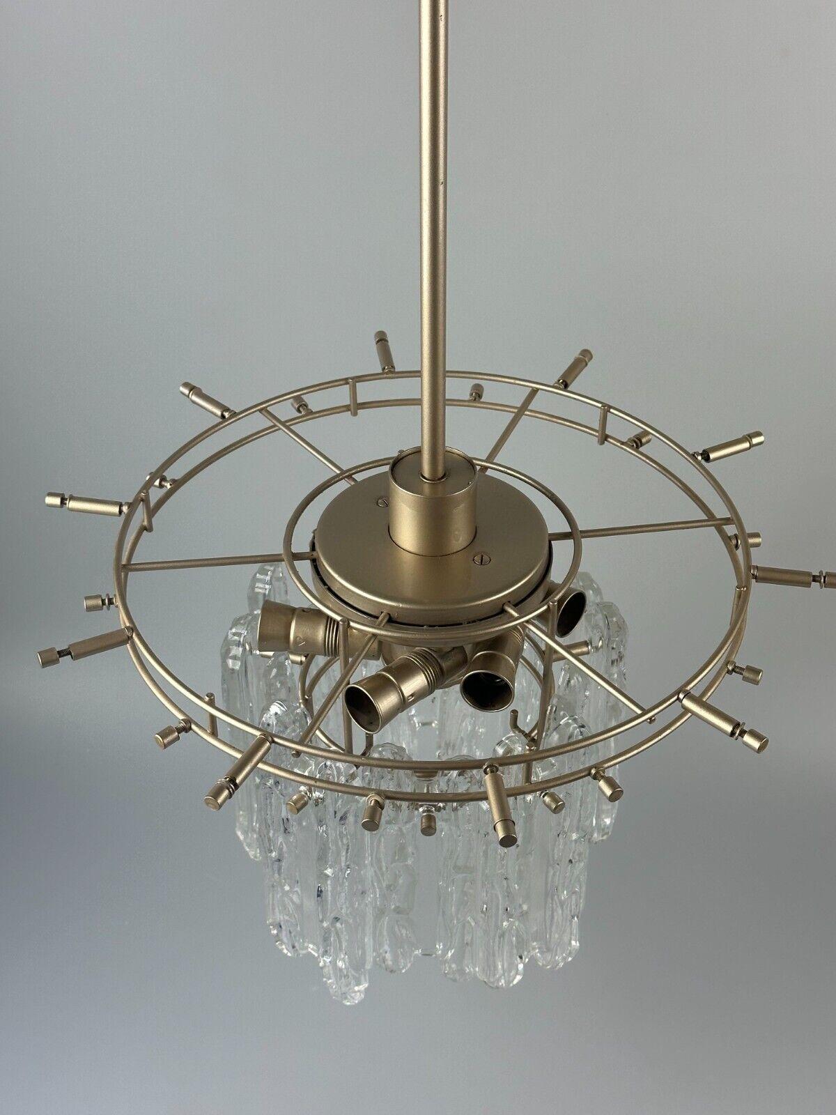 60s 70s ceiling lamp chandelier Kinkeldey Germany Space Age glass design For Sale 14