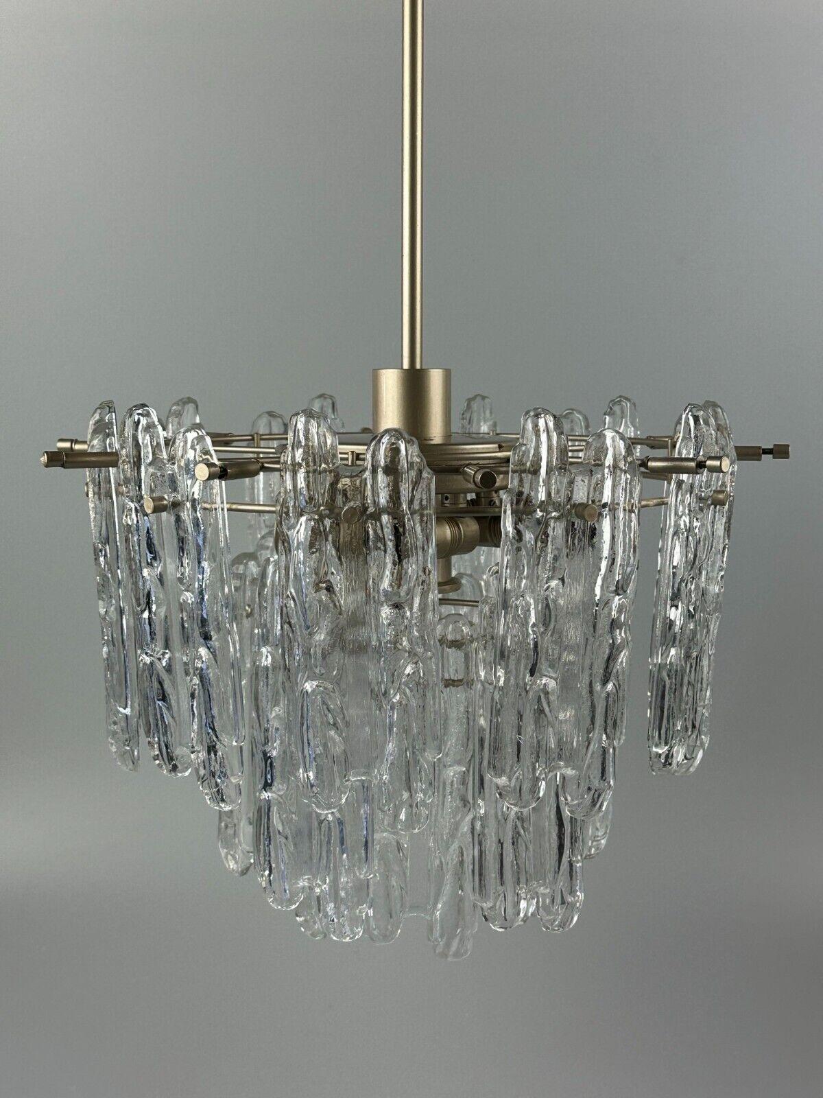 60s 70s ceiling lamp chandelier Kinkeldey Germany Space Age glass design For Sale 15