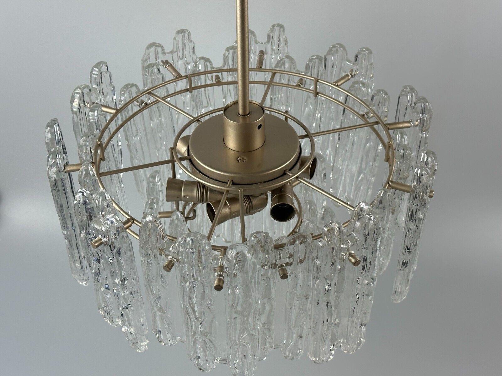 60s 70s ceiling lamp chandelier Kinkeldey Germany Space Age glass design For Sale 1