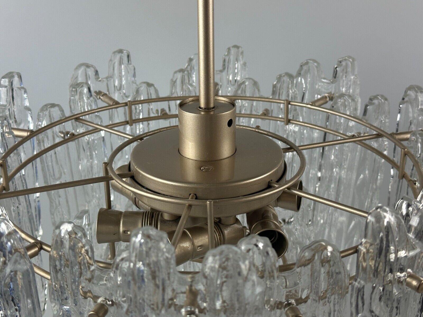 60s 70s ceiling lamp chandelier Kinkeldey Germany Space Age glass design For Sale 2