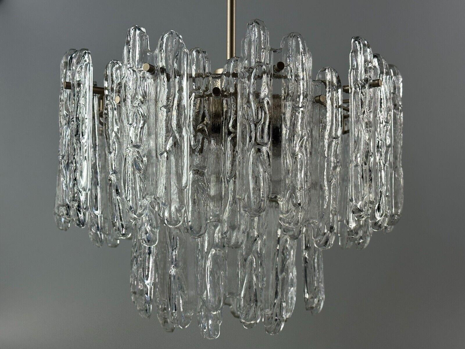 60s 70s ceiling lamp chandelier Kinkeldey Germany Space Age glass design For Sale 3