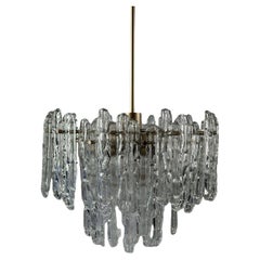 Vintage 60s 70s ceiling lamp chandelier Kinkeldey Germany Space Age glass design