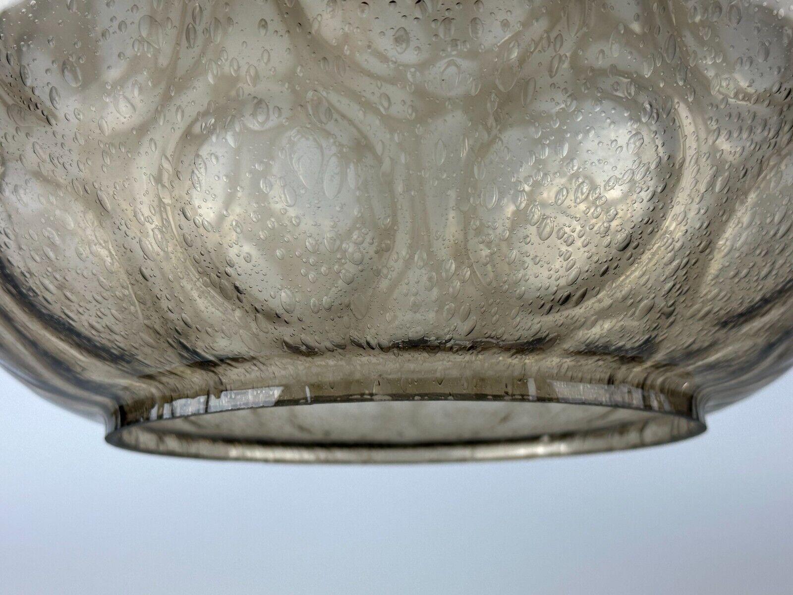 60s 70s ceiling lamp Glashütte Limburg Germany glass & brass Space Age For Sale 9