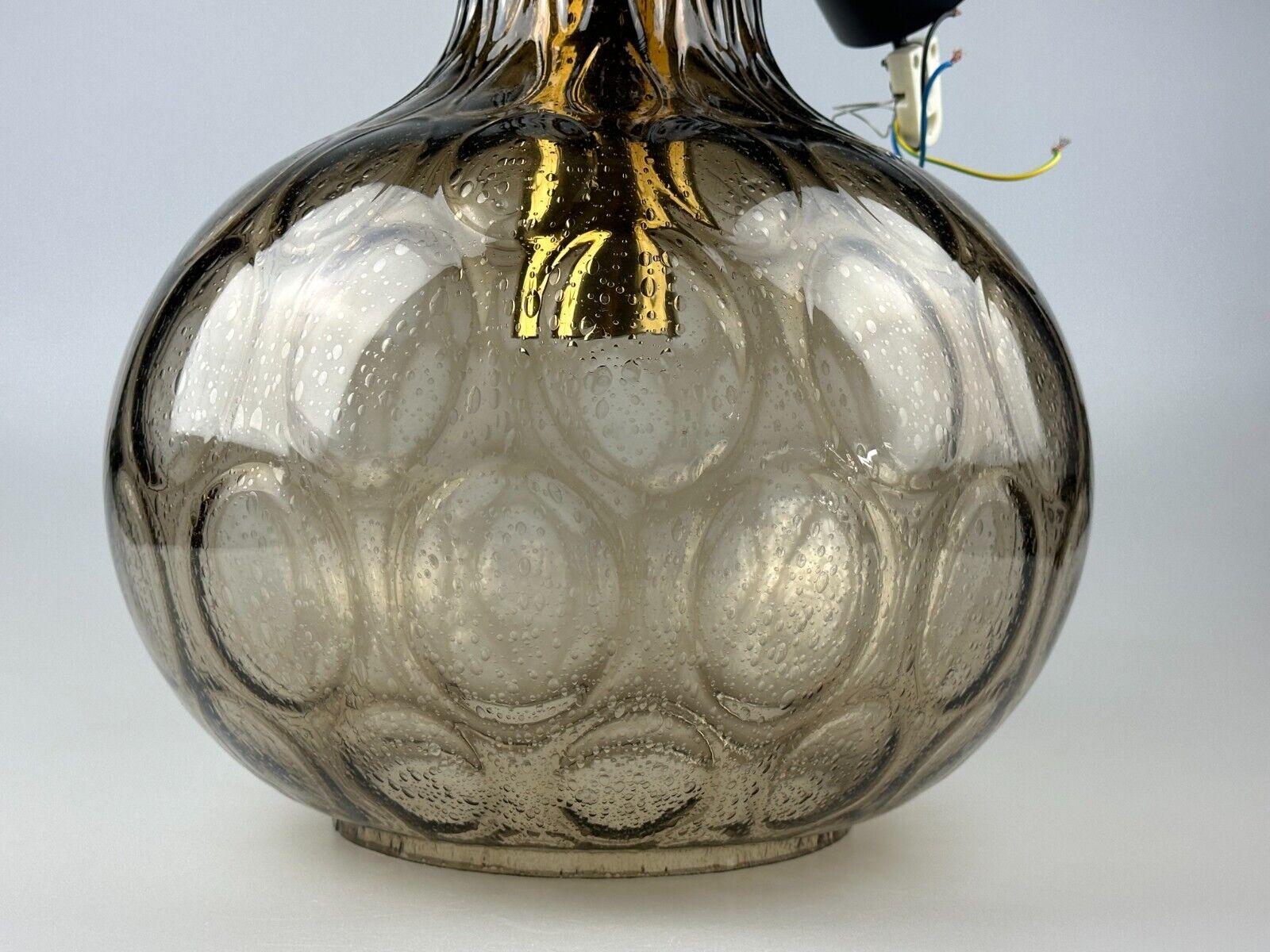 60s 70s ceiling lamp Glashütte Limburg Germany glass & brass Space Age For Sale 15