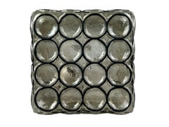 60s 70s ceiling lamp Glashütte Limburg Germany Plafoniere glass & metal