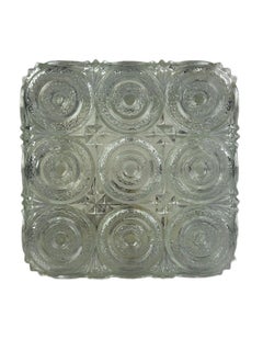 60s 70s ceiling lamp Glashütte Limburg Germany Plafoniere glass & metal