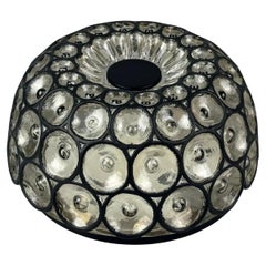 Lampada da soffitto anni '60-'70 Glashütte Limburg Germania Plafoniere in vetro e metallo