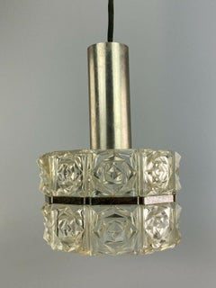 60s 70s Ceiling Lamp Glass Lamp Light Sölken Leuchten Space Age 60s 70s