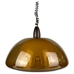 60s 70s lampe de plafond suspension acrylique plastique métal space age design