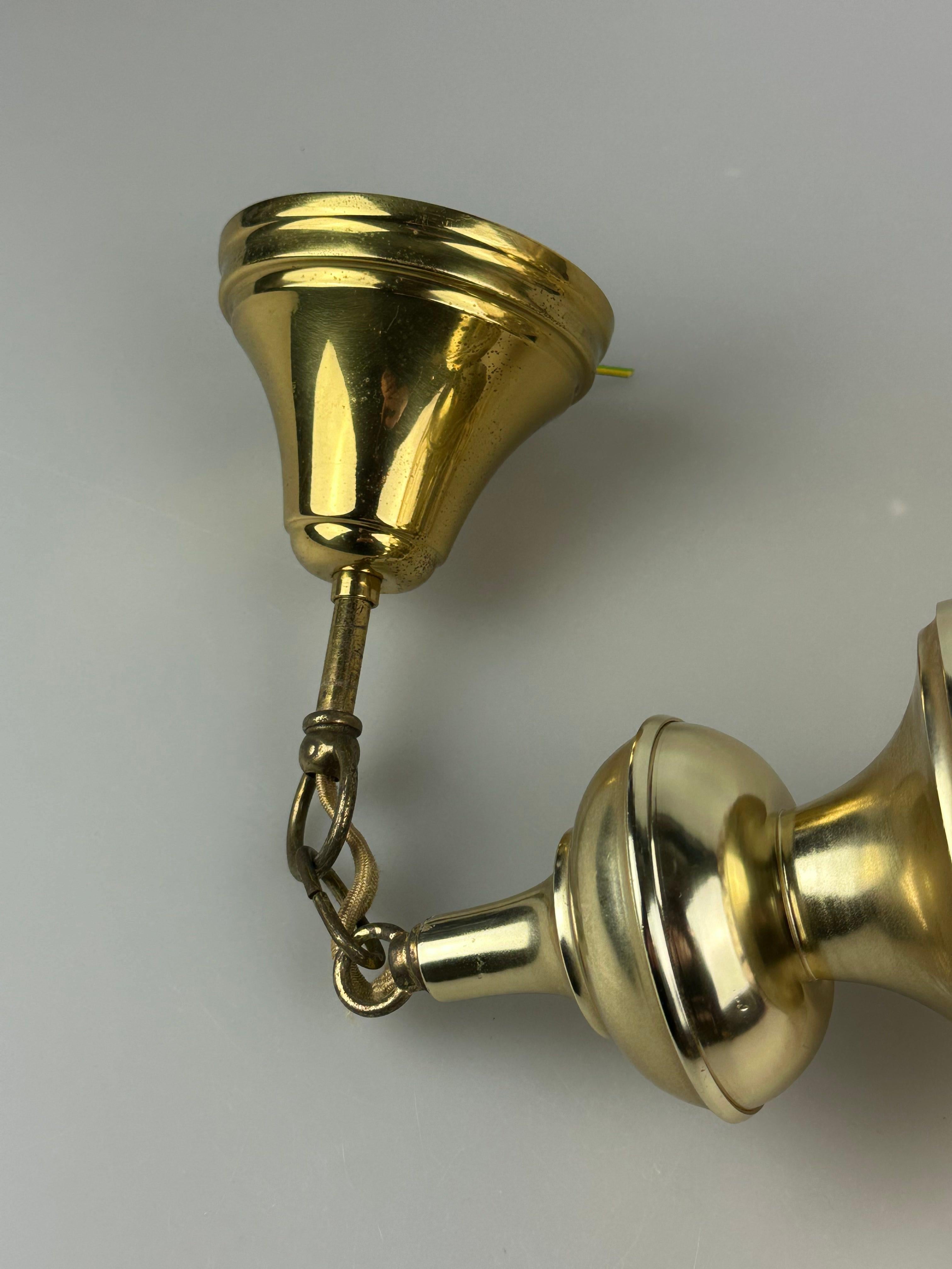 Lampada da soffitto anni '60-'70 a sospensione di Glashütte Limburg Germania A Space AGE in vendita 4