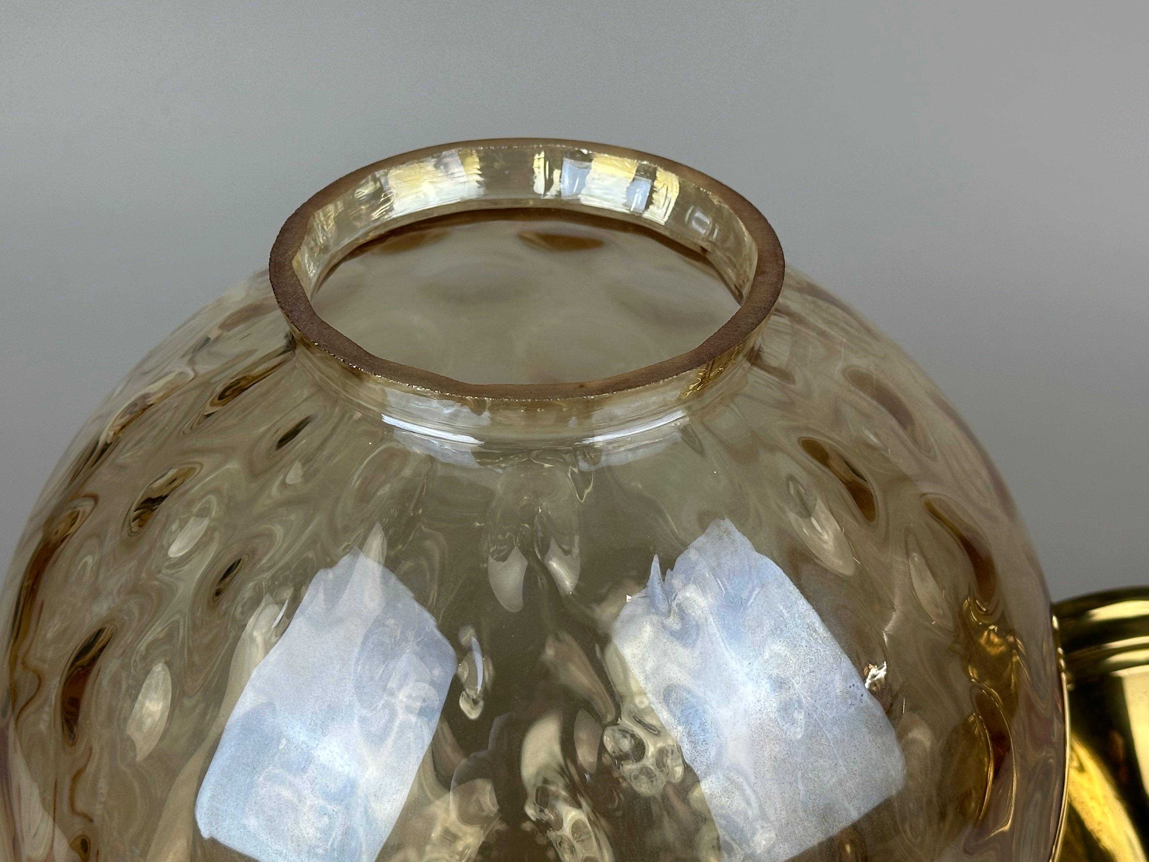 Lampada da soffitto anni '60-'70 a sospensione di Glashütte Limburg Germania A Space AGE in vendita 6