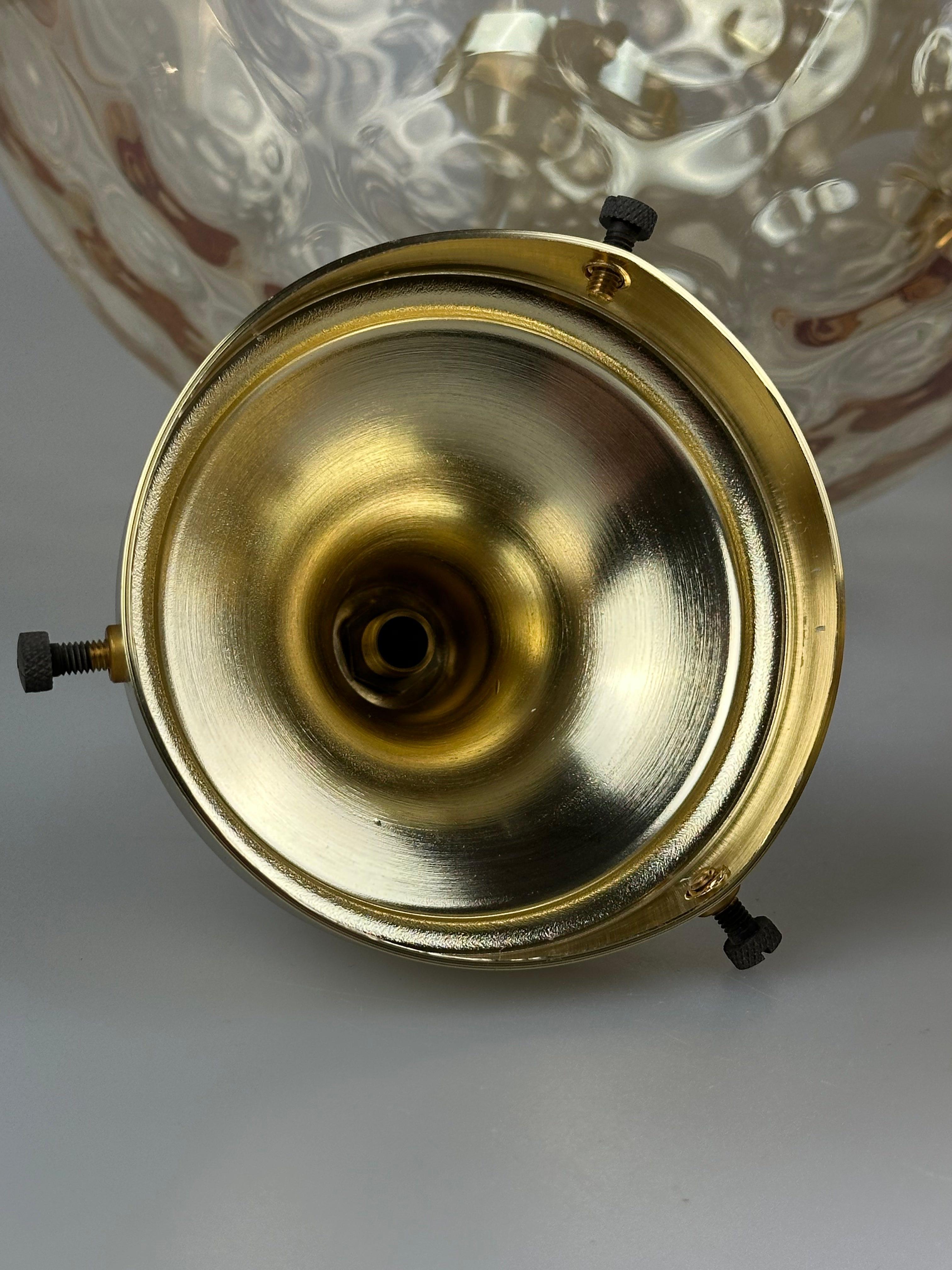 Lampada da soffitto anni '60-'70 a sospensione di Glashütte Limburg Germania A Space AGE in vendita 10