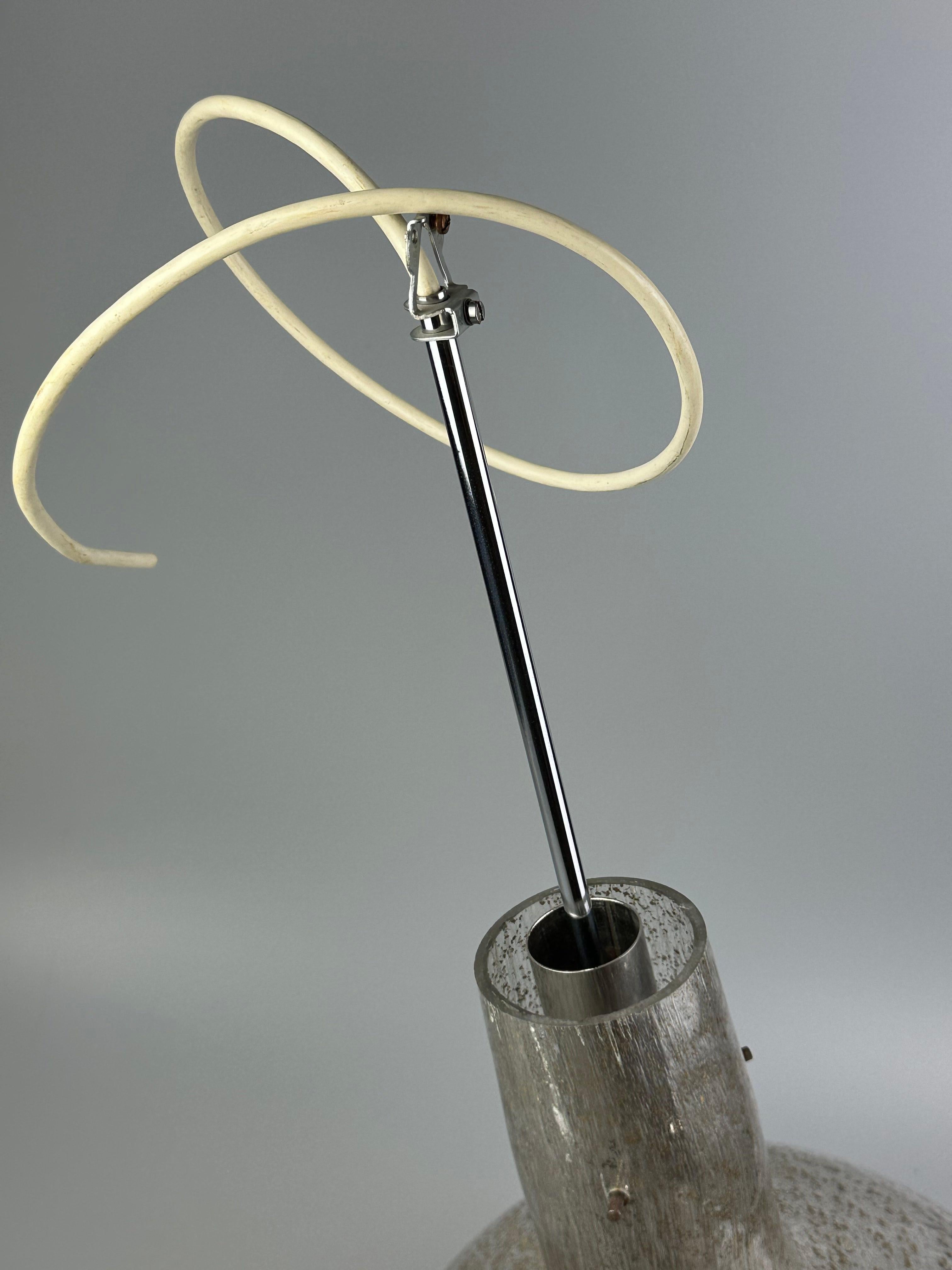 60s 70s ceiling lamp hanging lamp by Temde Leuchten glass space age design For Sale 10