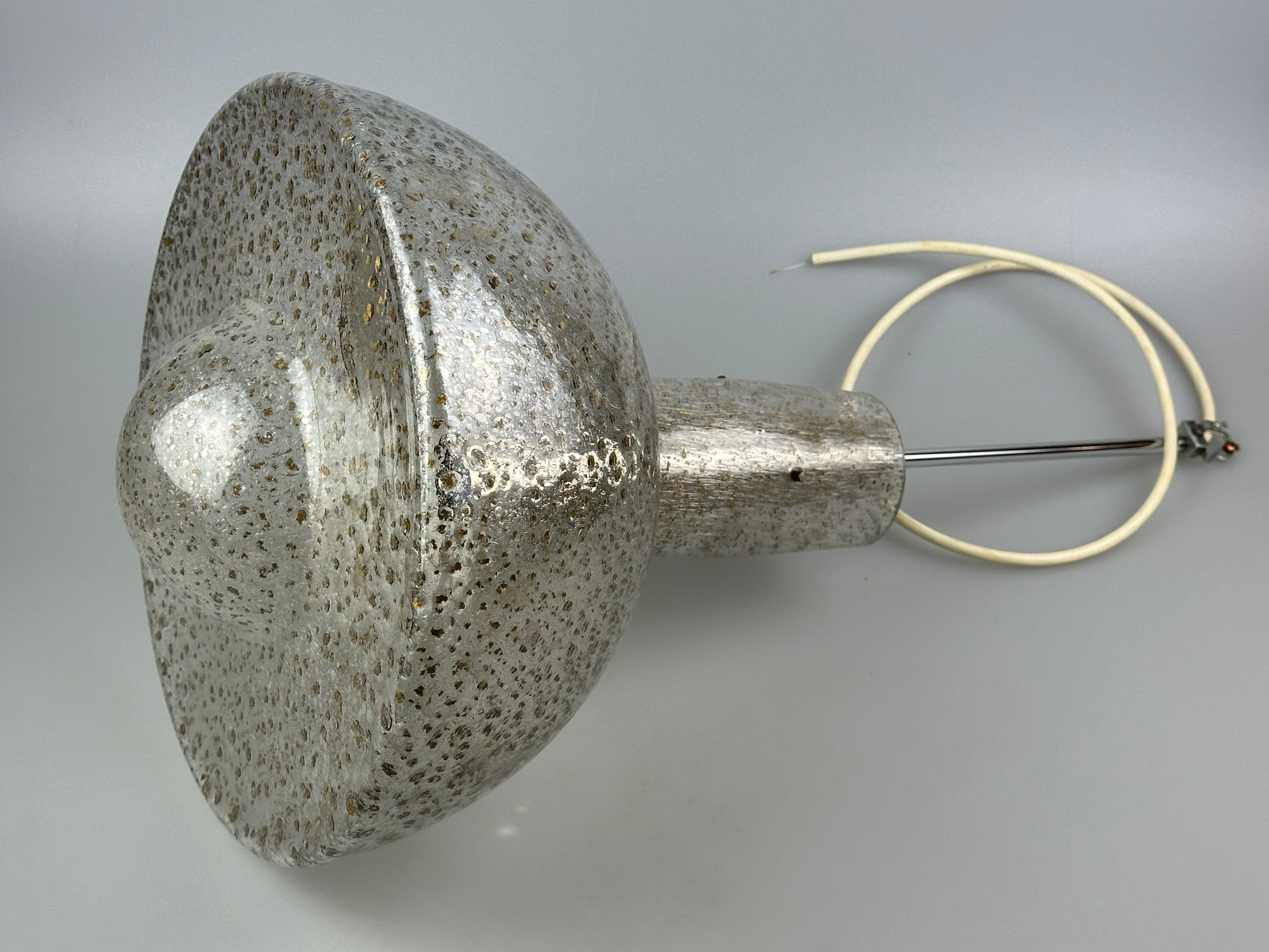 60s 70s ceiling lamp hanging lamp by Temde Leuchten glass space age design For Sale 12