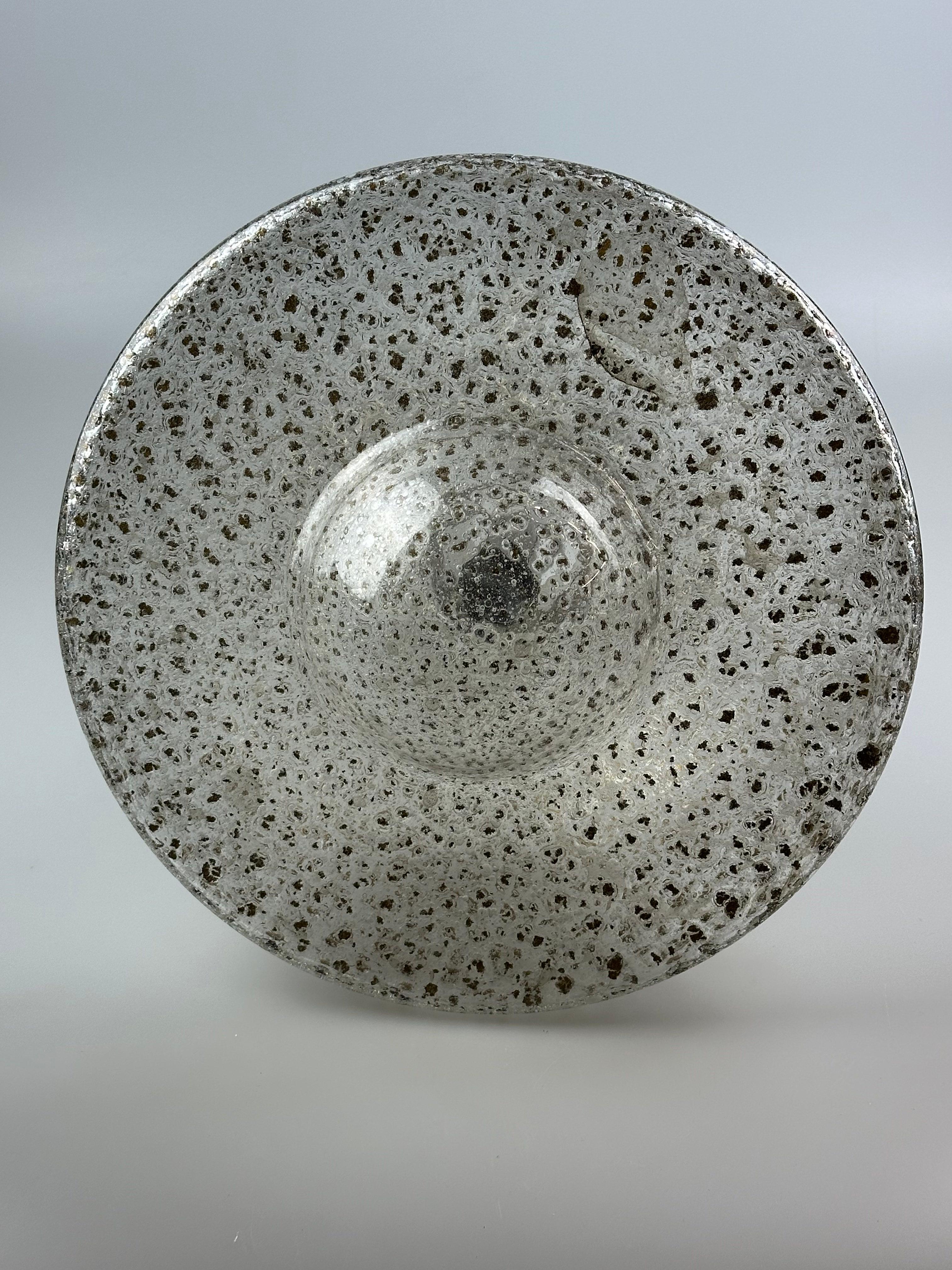 60s 70s ceiling lamp hanging lamp by Temde Leuchten glass space age design For Sale 13