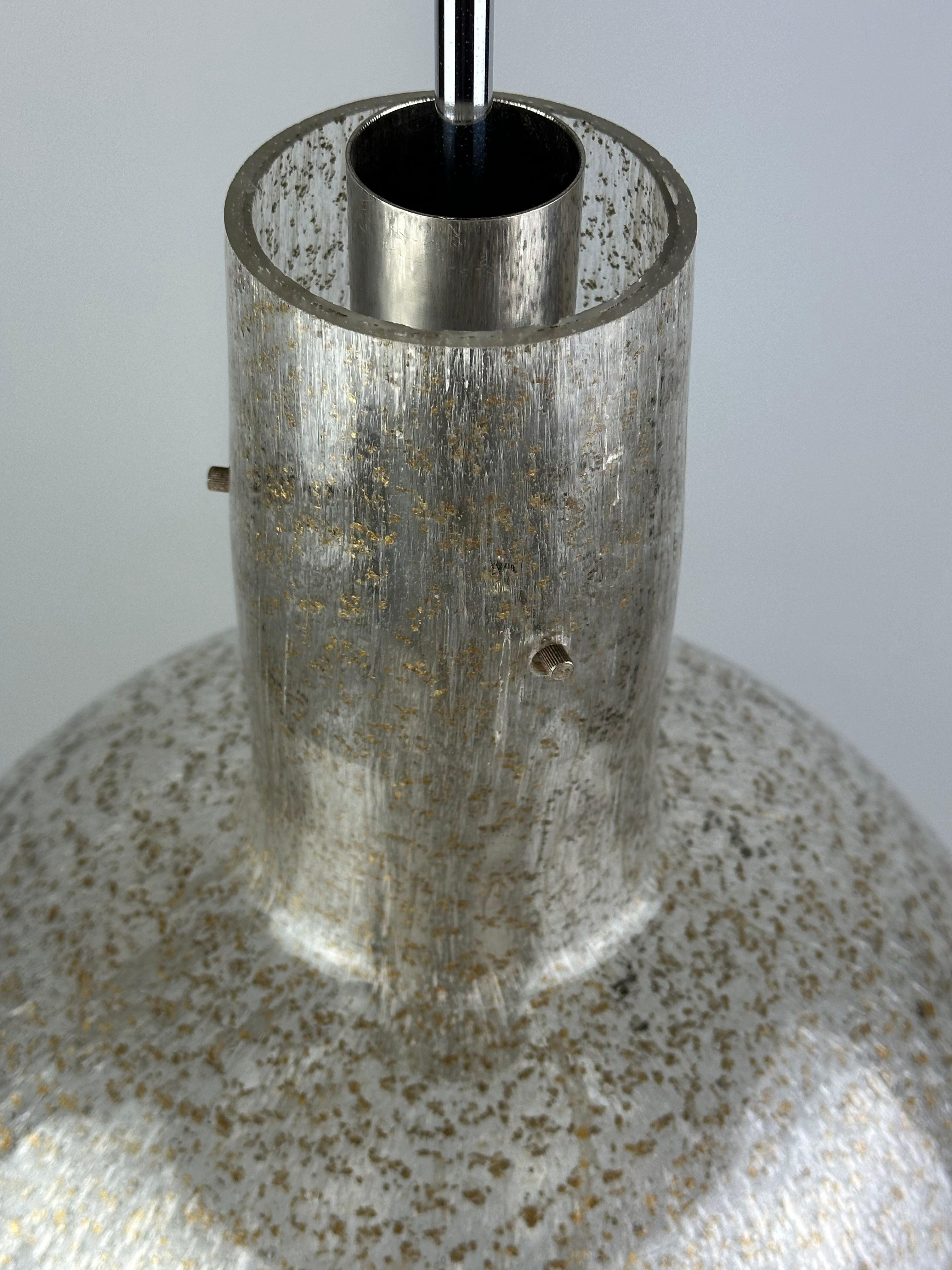 Mid-20th Century 60s 70s ceiling lamp hanging lamp by Temde Leuchten glass space age design For Sale