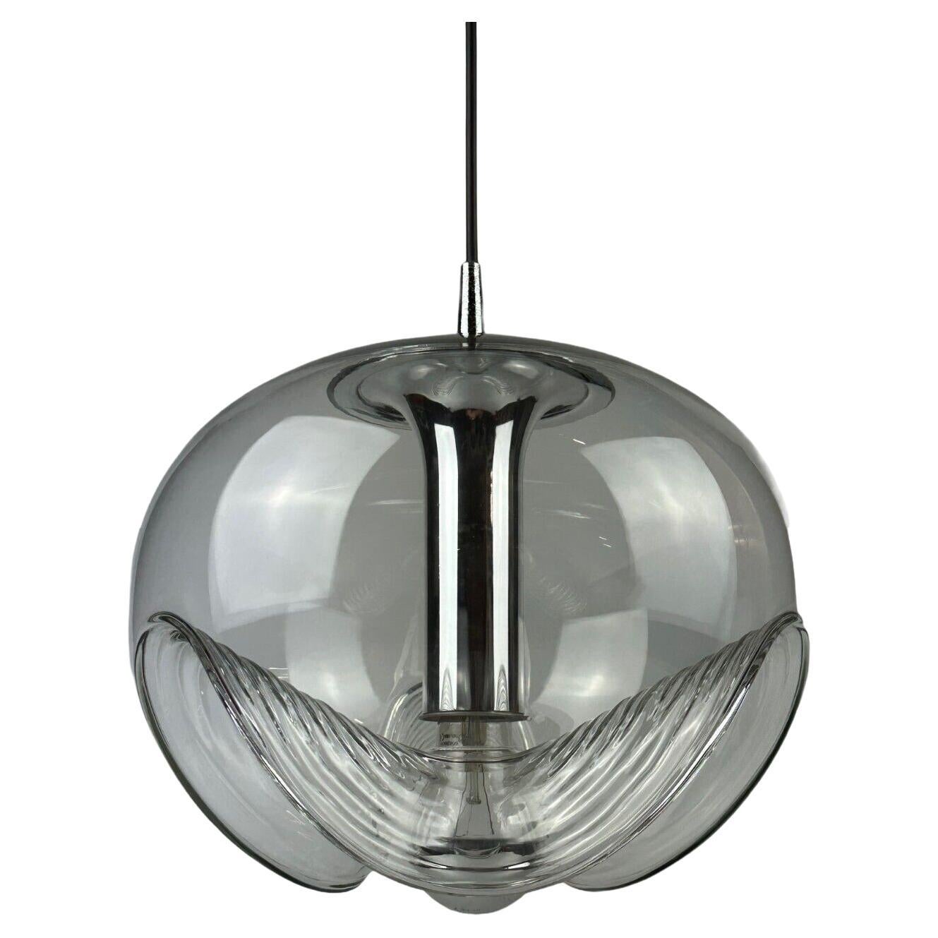 60s 70s ceiling lamp hanging lamp Peill & Putzler "Wave" Koch & Lowy Design For Sale