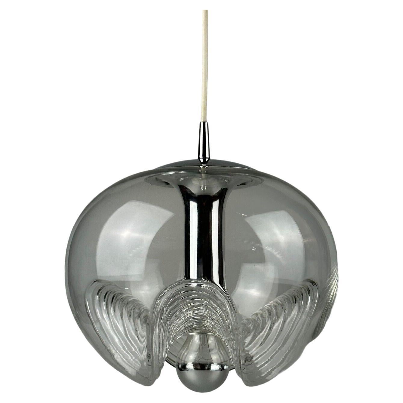 60s 70s ceiling lamp hanging lamp Peill & Putzler "Wave" Koch & Lowy Design For Sale