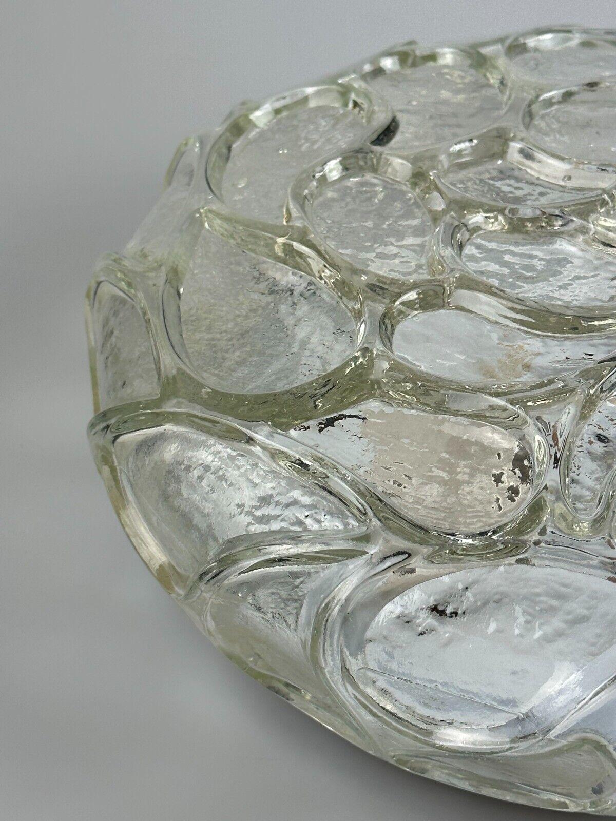 Deckenleuchte oder Wandleuchte aus Blasenglas, Deutschland, Space Age Design, 60er- und 70er-Jahre (Metall) im Angebot