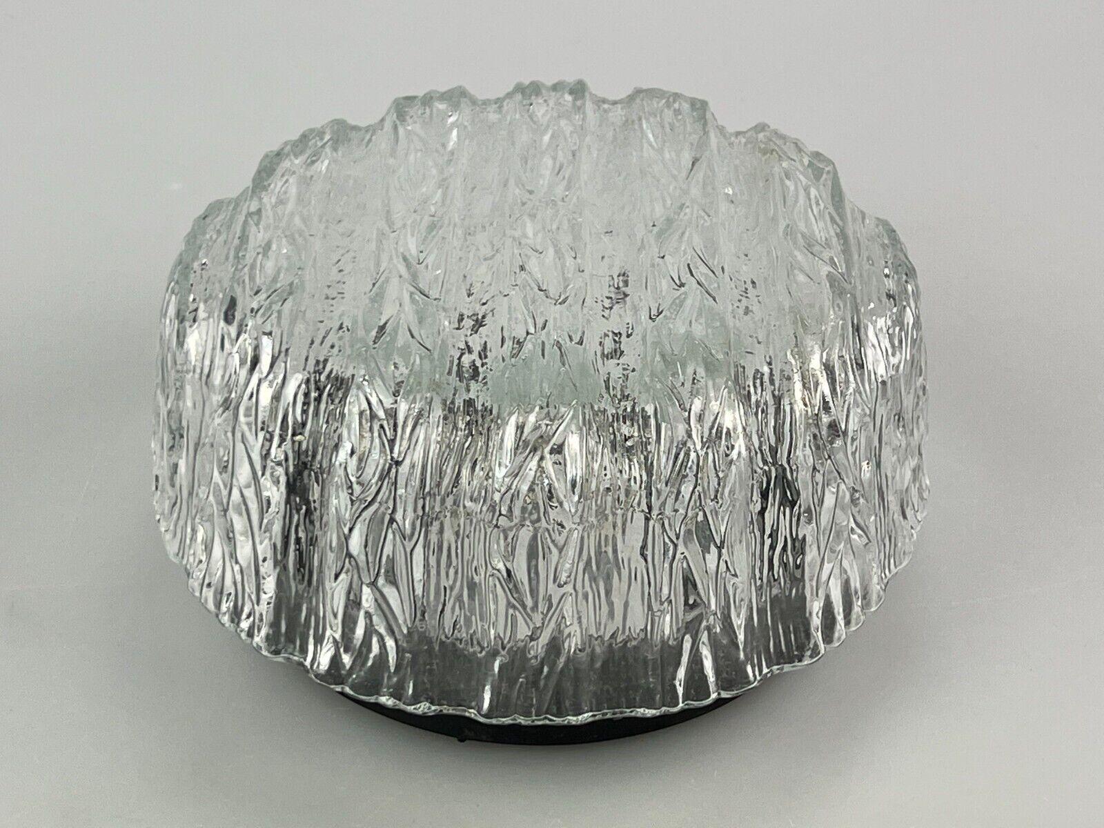 German 60s 70s Ceiling Lamp Plafoniere Flush Mount Glass Space Age Design For Sale