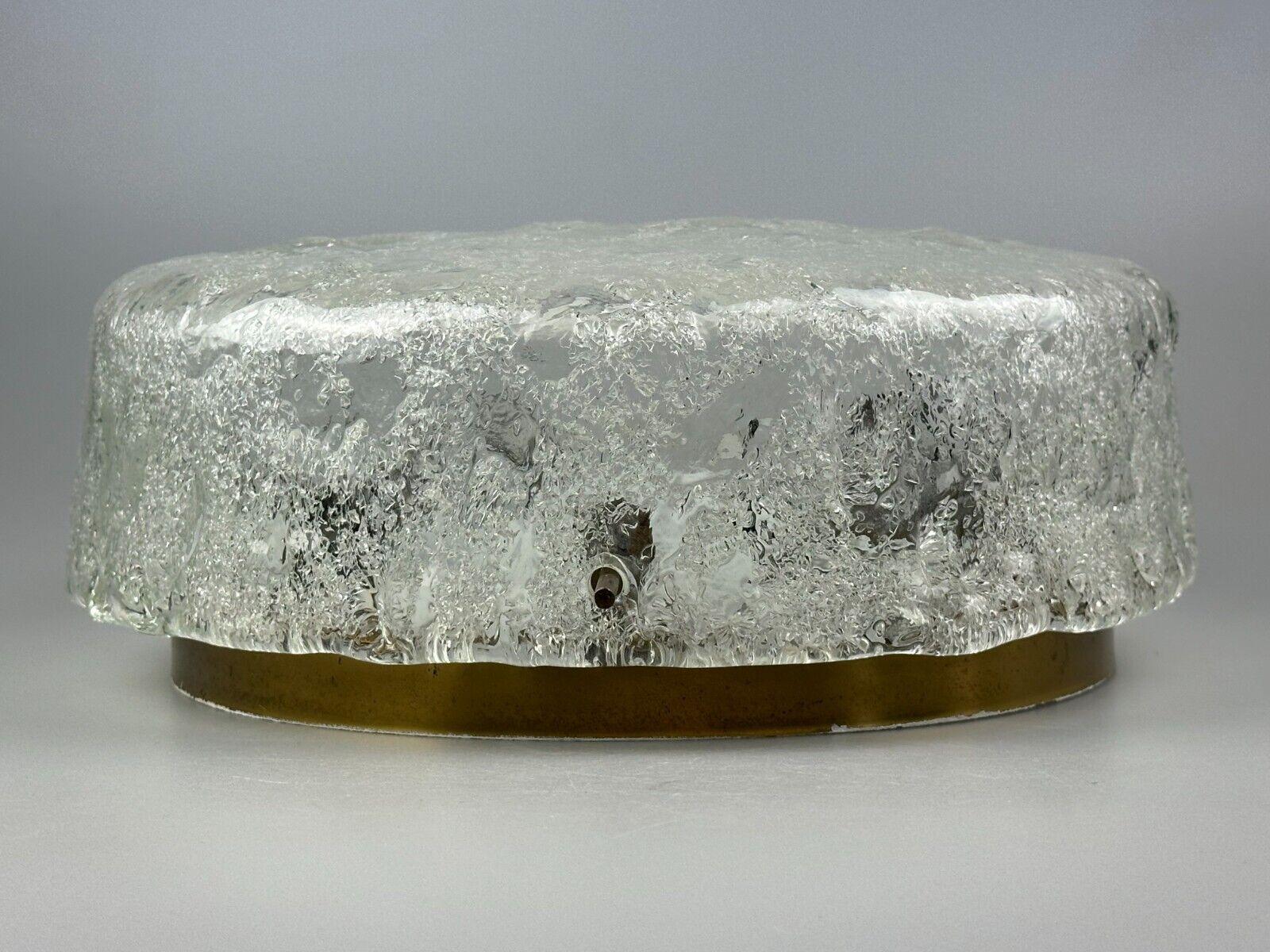 Plafonière encastrée en verre de glace Hillebrand, Allemagne, années 60/70 en vente 2
