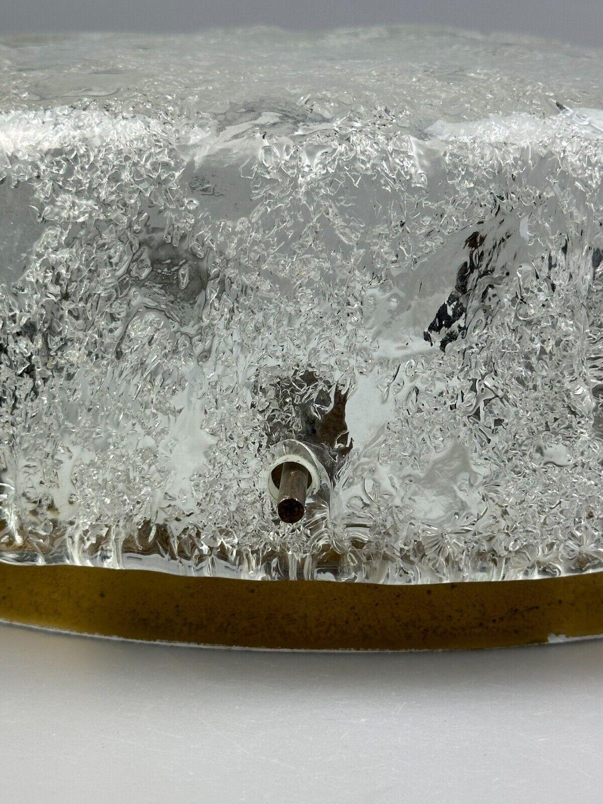 Plafonière encastrée en verre de glace Hillebrand, Allemagne, années 60/70 en vente 3