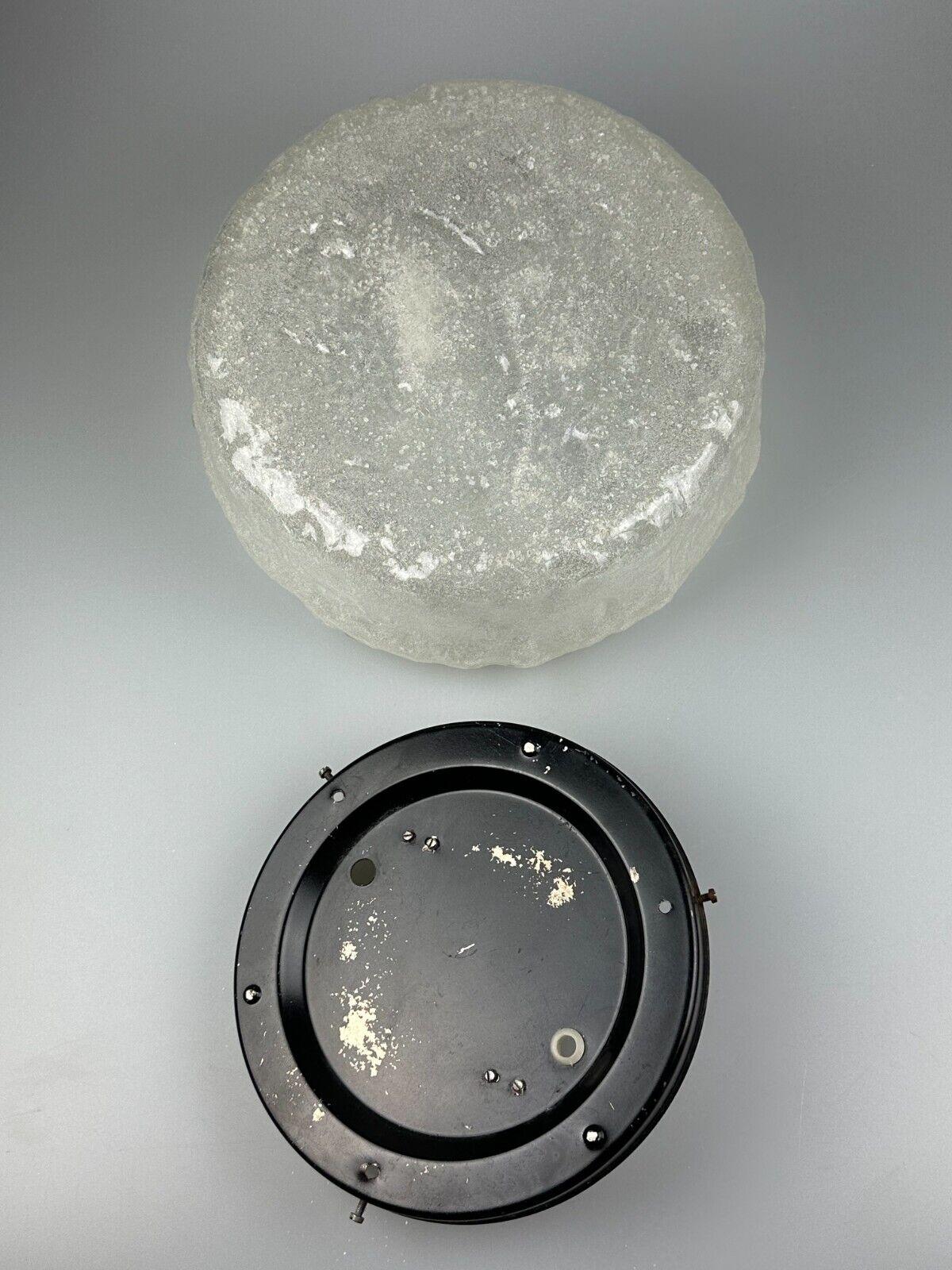 60s 70s Plafonnier Plafoniere Flush Mount Ice Glass Space Age Design en vente 13