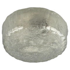 60s 70s Lámpara de Techo Plafoniere Flush Mount Vidrio Hielo Diseño de la Era Espacial