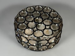 60s 70s Ceiling Lamp Plafoniere Glashütte Limburg Germany Glass & Metal