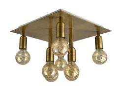 60er 70er Jahre Deckenleuchte Sölken Leuchten Deutschland Design Messing A Space Age