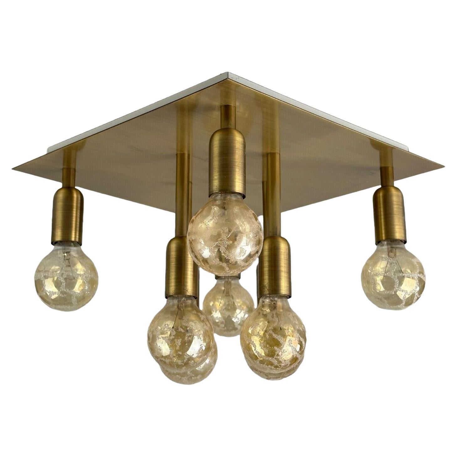 60s 70s ceiling lamp Sölken Leuchten Germany design brass Space Age For Sale