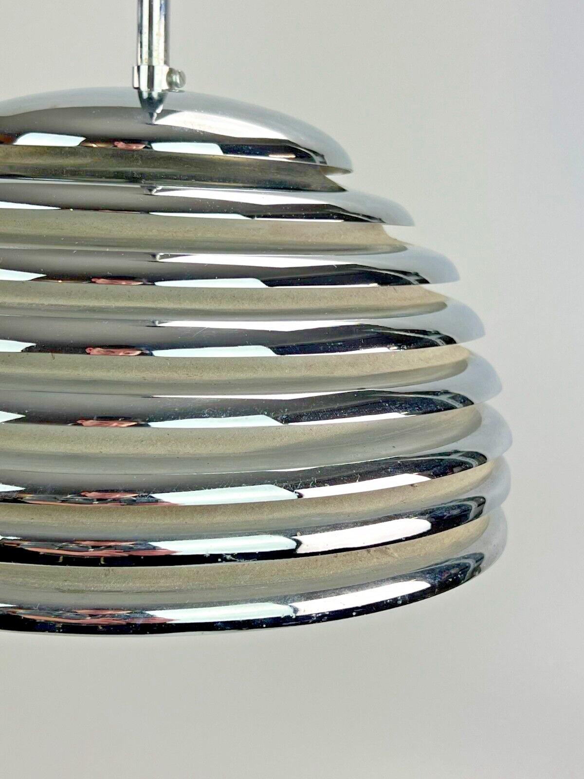 60s 70s Ceiling Lamp Staff Lights Kazuo Motozawa Saturno Chrome Design For Sale 2